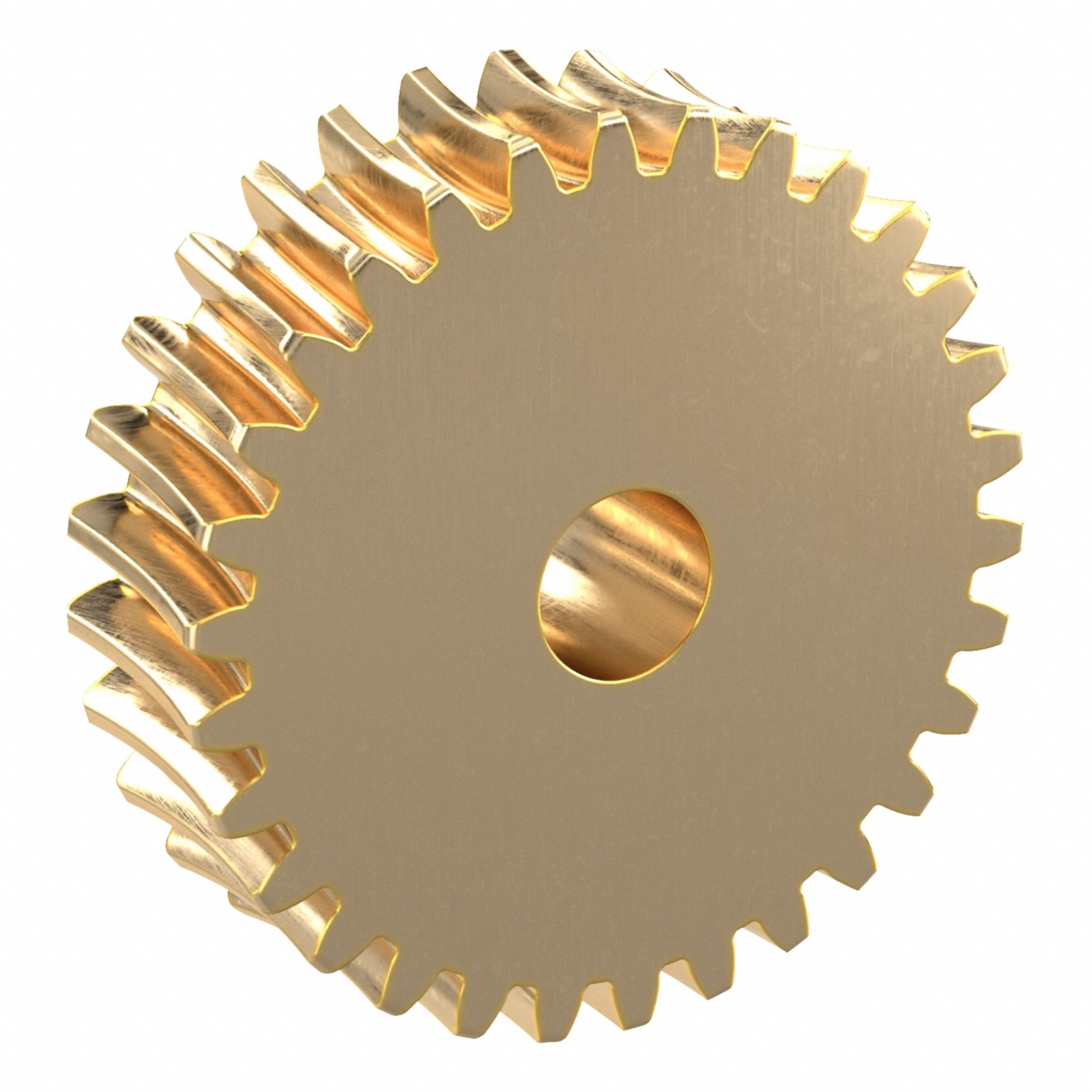 Worm Wheel: Reduction Ratio 15, Module m 1.5, Right Hand, 20° Pressure Angle, Aluminum Bronze
