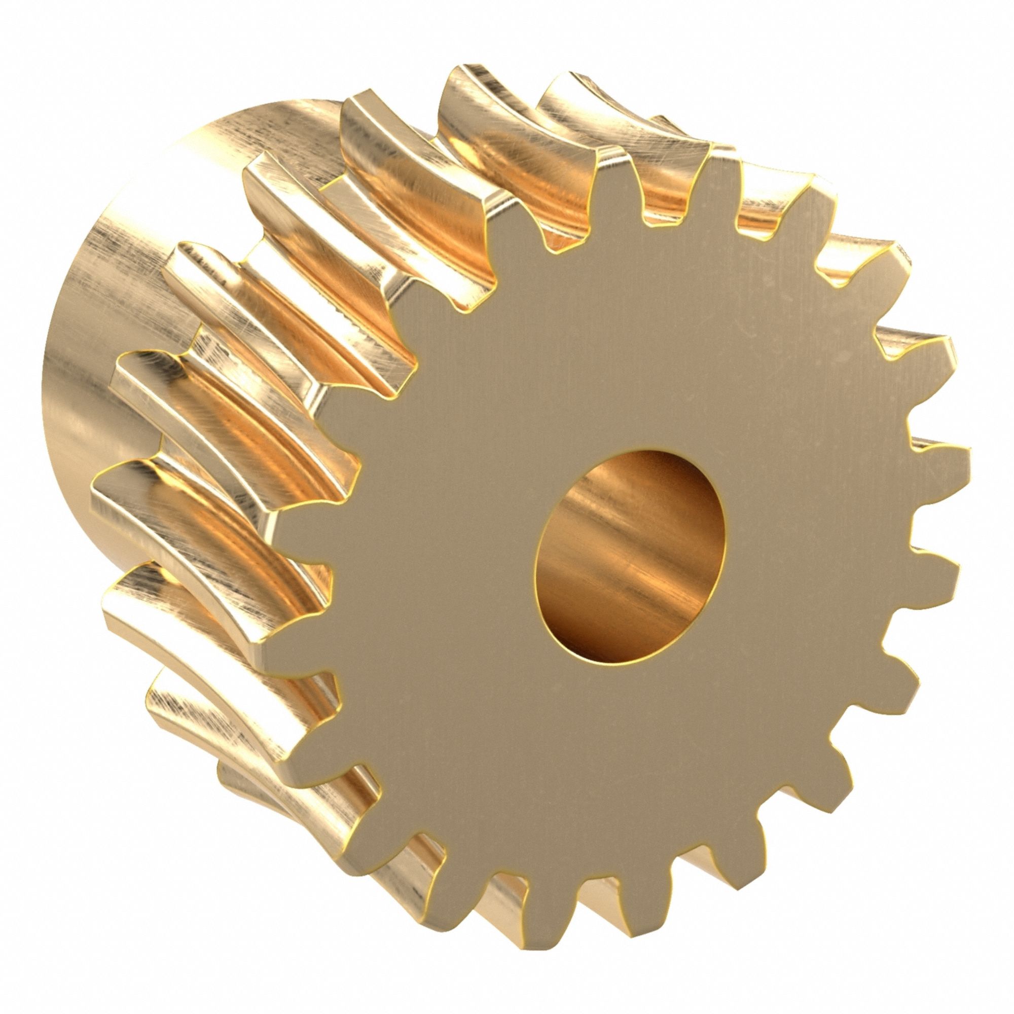 Worm Wheel: Reduction Ratio 10, Module m 1, Right Hand, 20° Pressure Angle, Aluminum Bronze