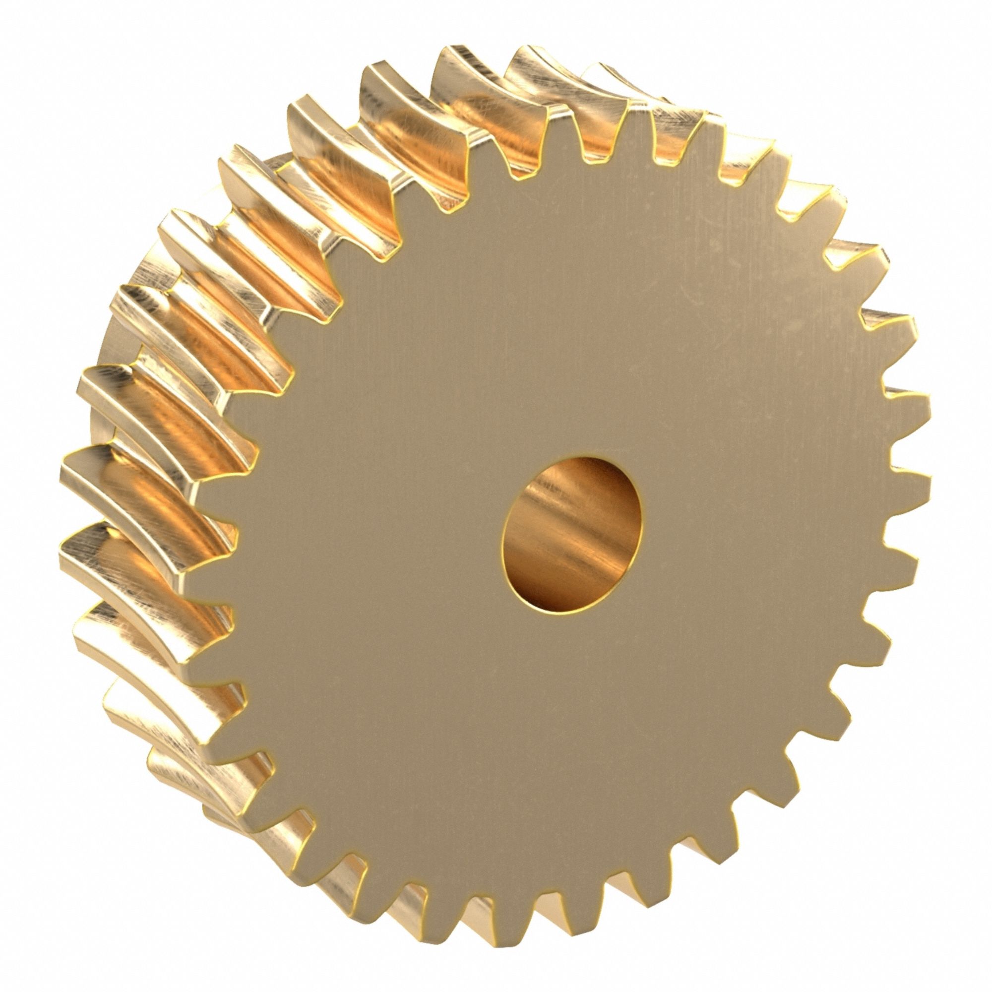 Worm Wheel: Reduction Ratio 15, Module m 1, Right Hand, 20° Pressure Angle, Aluminum Bronze