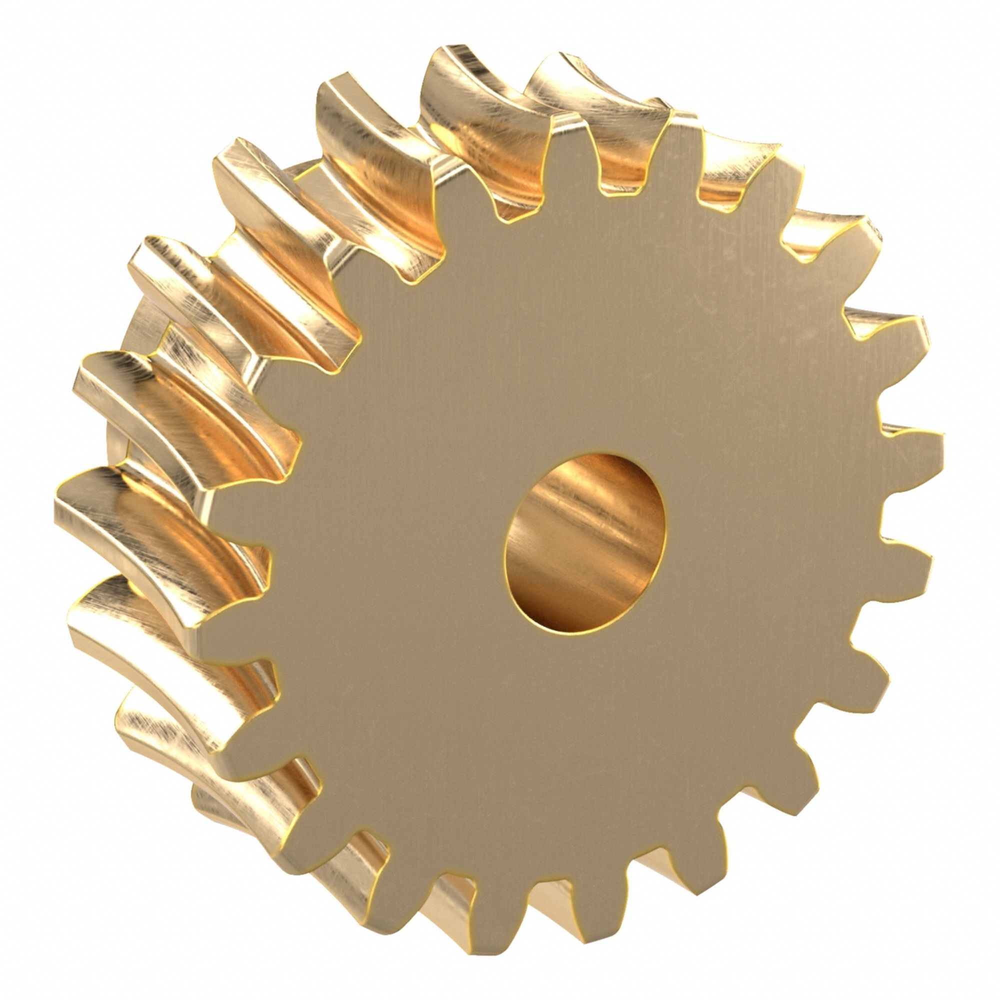 Worm Wheel: Reduction Ratio 10, Module m 2.5, Right Hand, 20° Pressure Angle, Aluminum Bronze