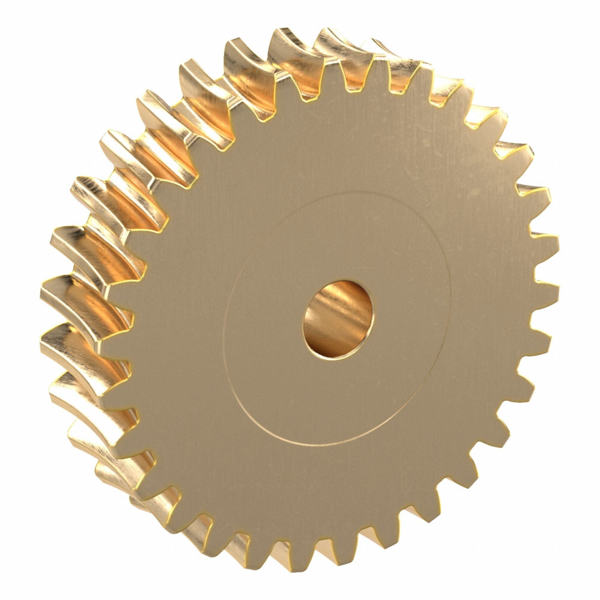 Worm Wheel: Reduction Ratio 15, Module m 2.5, Right Hand, 20° Pressure Angle, Aluminum Bronze