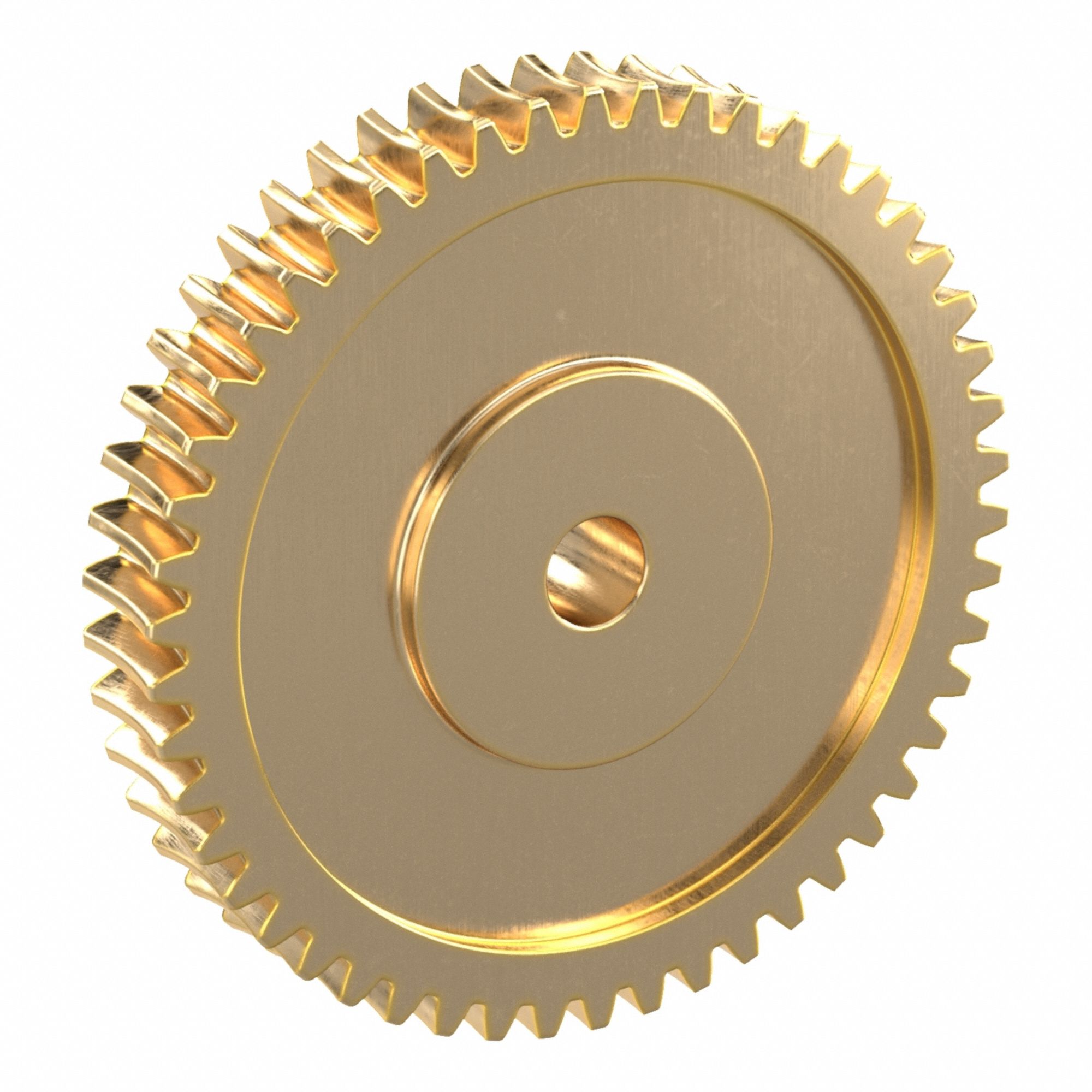 Worm Wheel: Reduction Ratio 50, Module m 2.5, Right Hand, 20° Pressure Angle, Aluminum Bronze