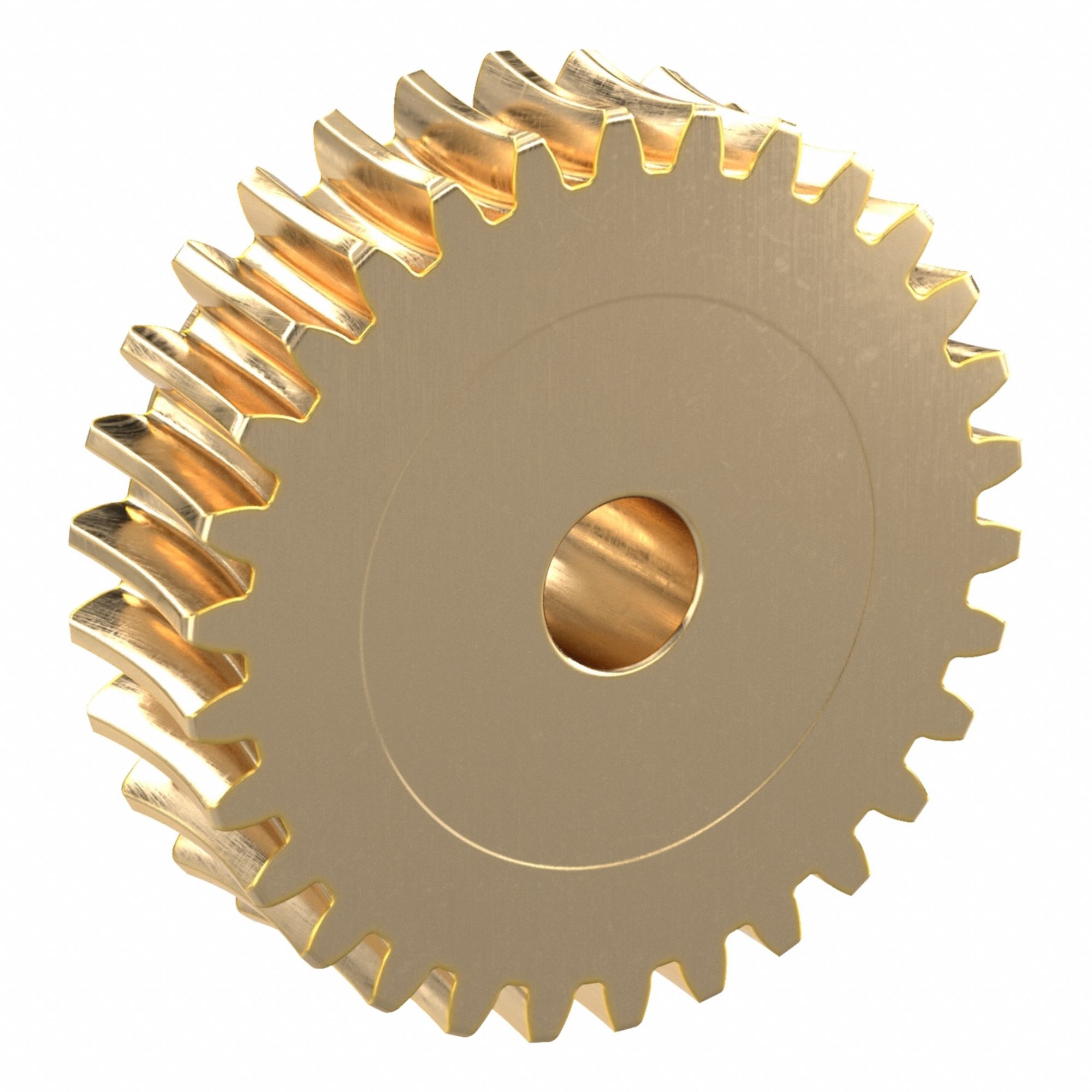 Worm Wheel: Reduction Ratio 30, Module m 2, Right Hand, 20° Pressure Angle, Aluminum Bronze