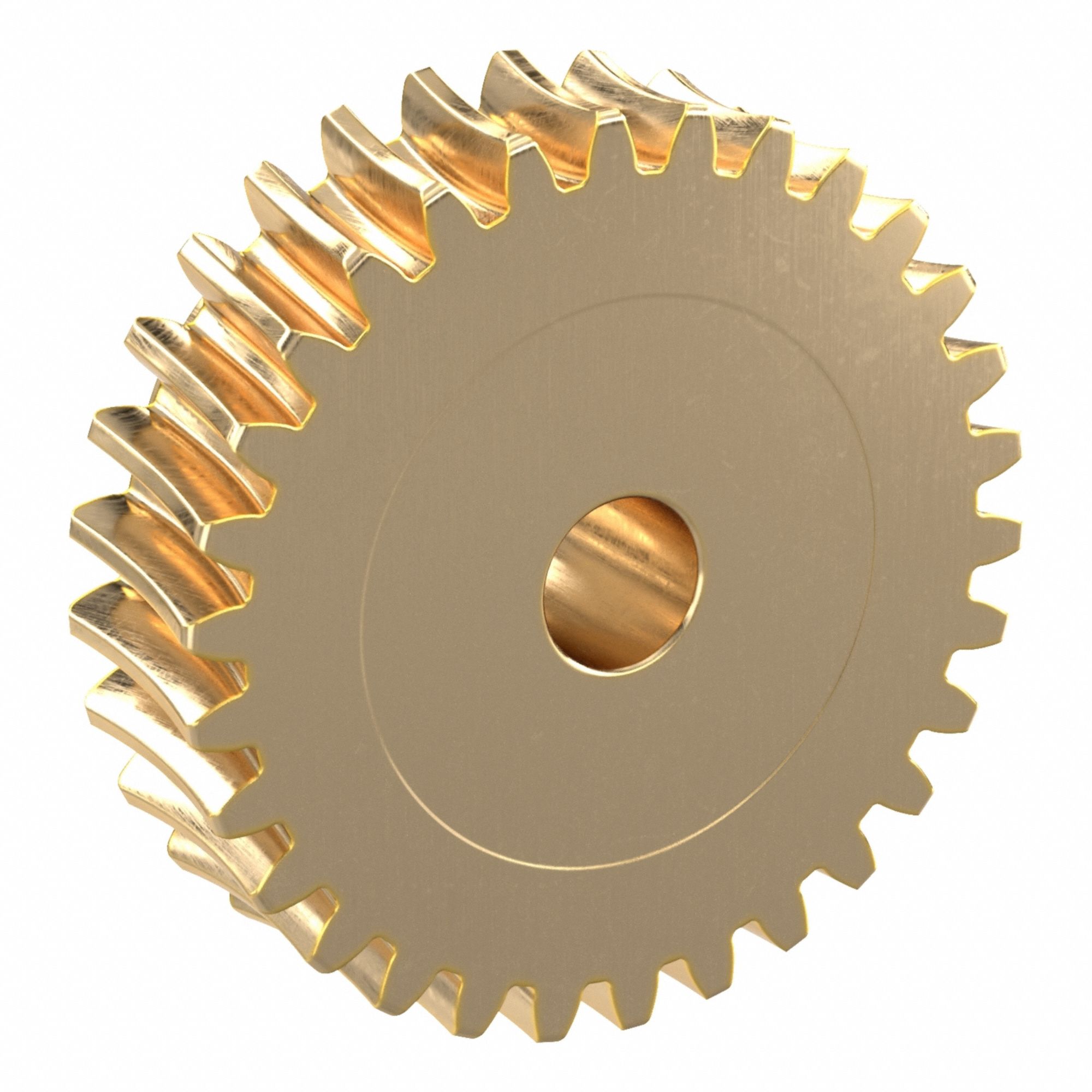 Worm Wheel: Reduction Ratio 15, Module m 2, Right Hand, 20° Pressure Angle, Aluminum Bronze