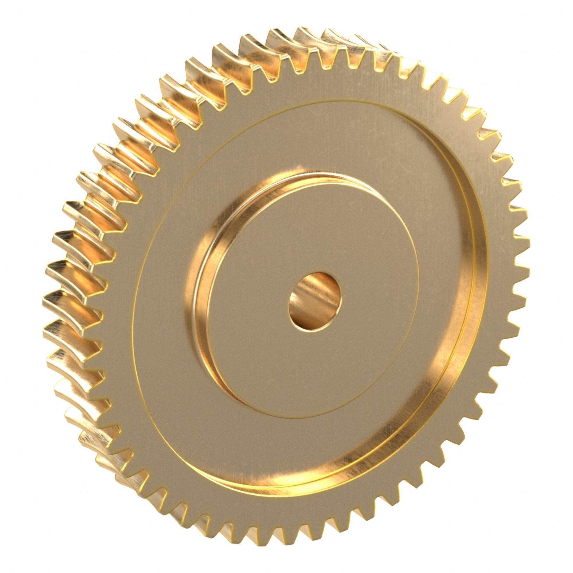 Worm Wheel: Reduction Ratio 50, Module m 2, Right Hand, 20° Pressure Angle, Aluminum Bronze
