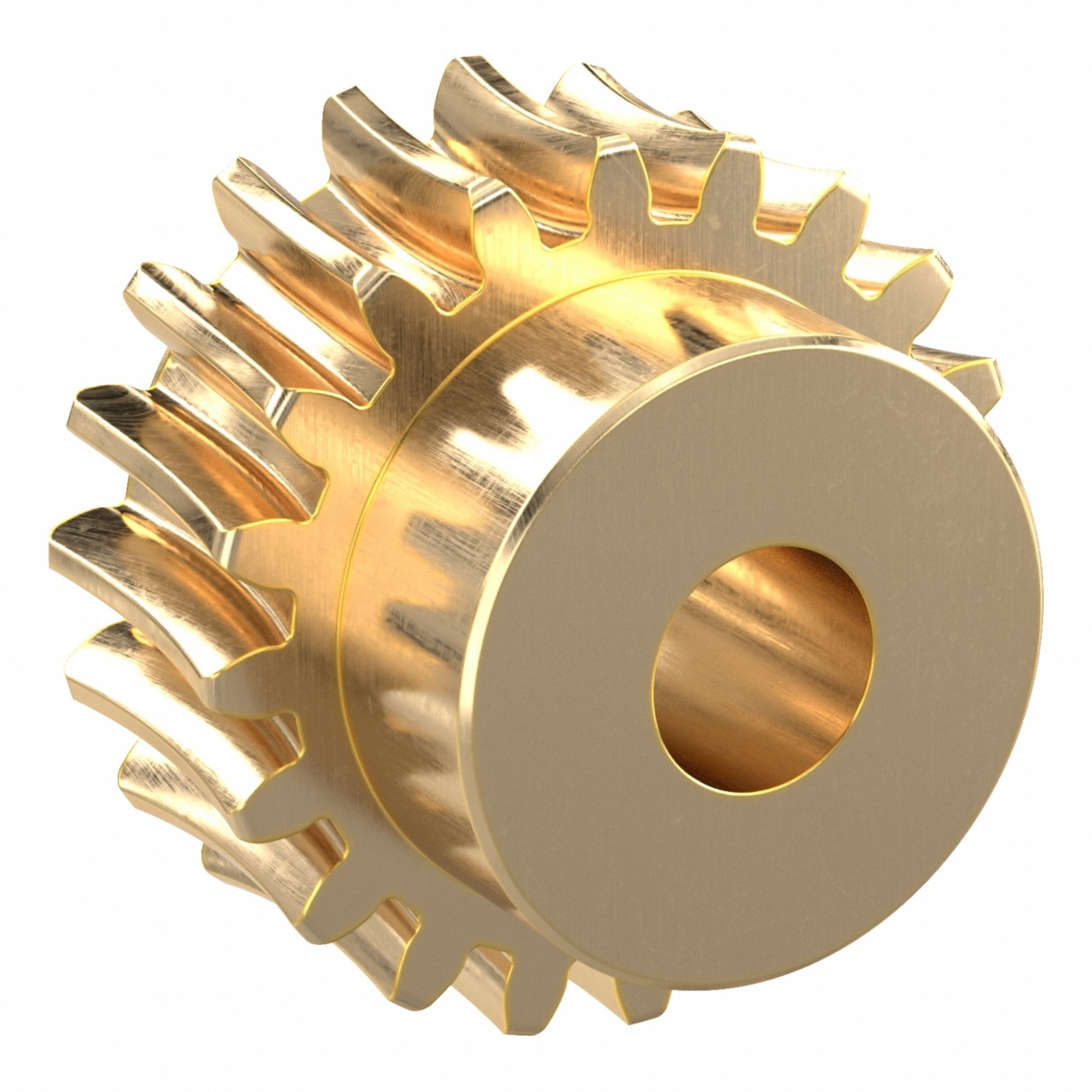 Worm Wheel: Reduction Ratio 20, Module m 2, Right Hand, 20° Pressure Angle, Aluminum Bronze, Plain