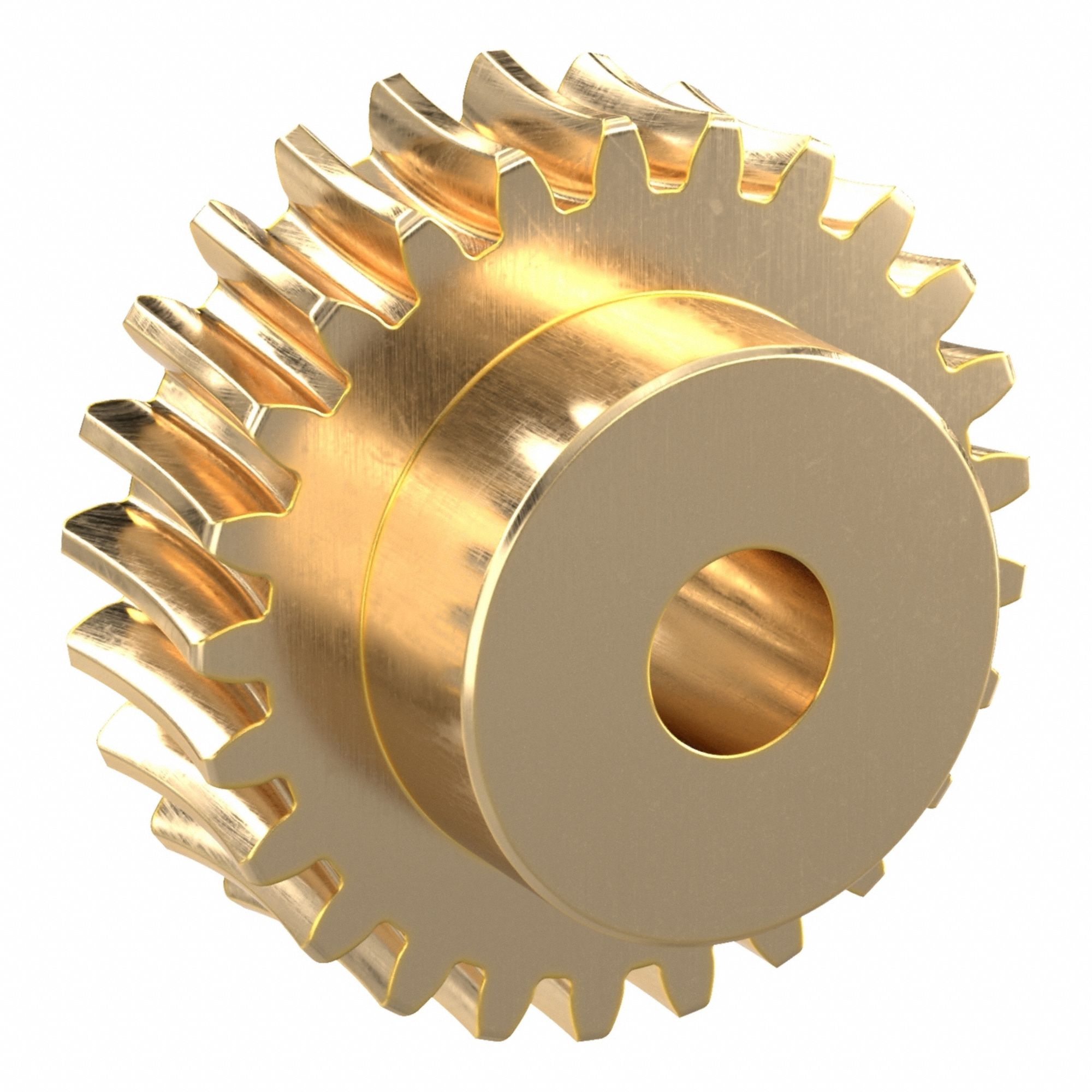 Worm Wheel: Reduction Ratio 25, Module m 2, Right Hand, 20° Pressure Angle, Aluminum Bronze