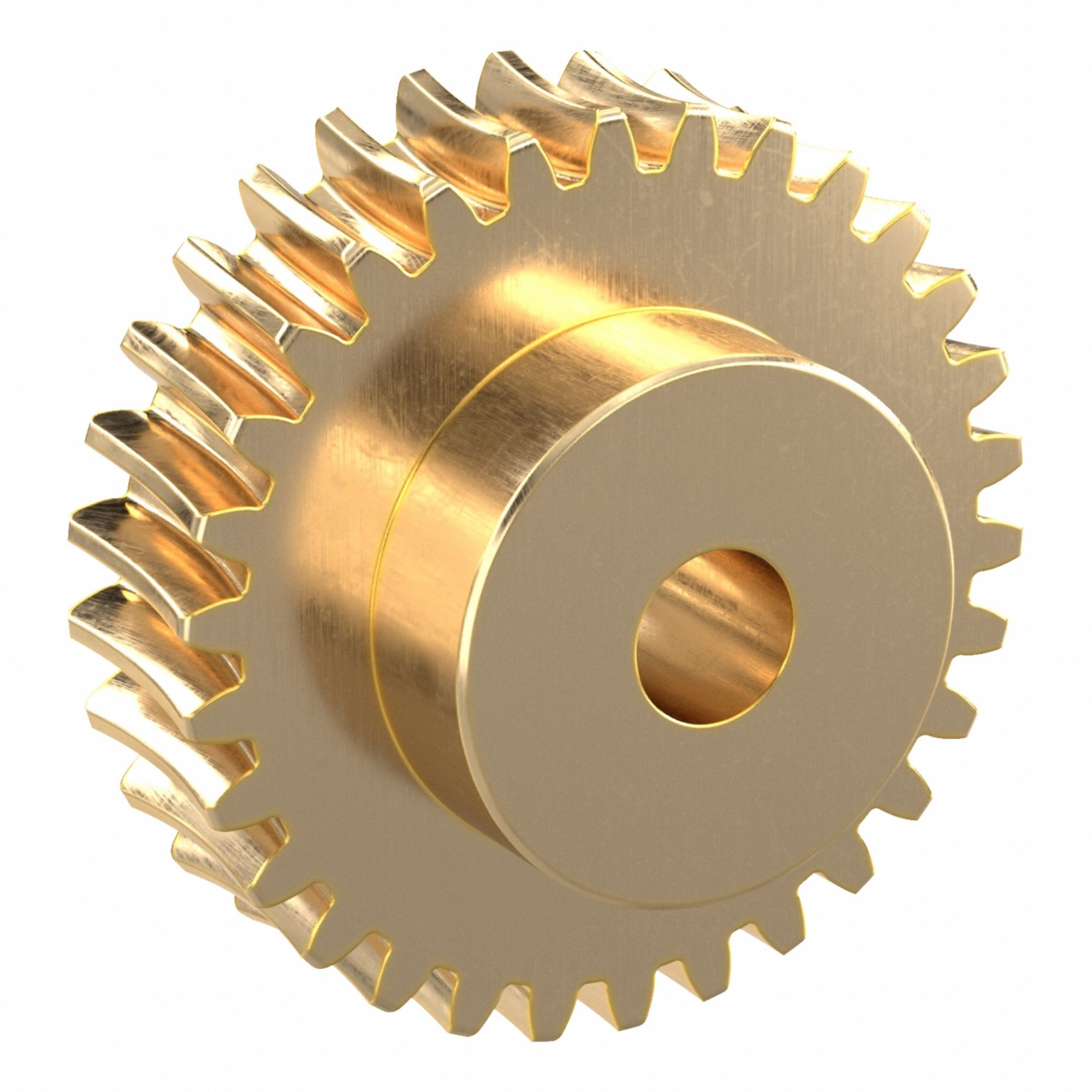 Worm Wheel: Reduction Ratio 30, Module m 2, Right Hand, 20° Pressure Angle, Aluminum Bronze, Plain