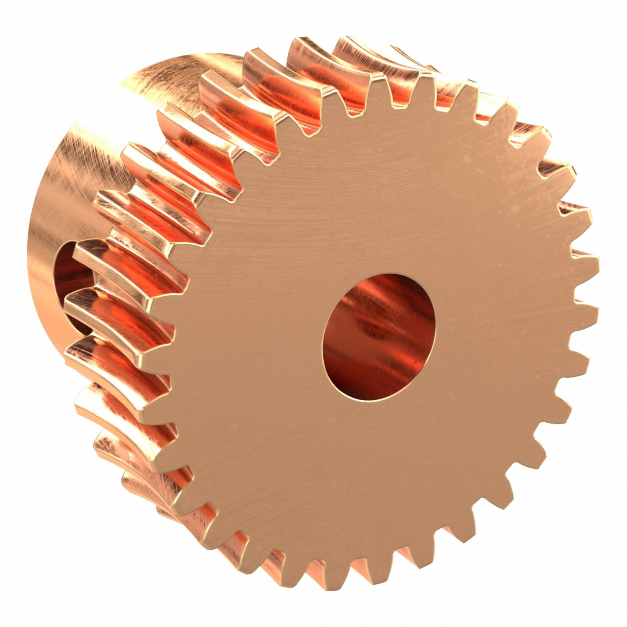 Worm Wheel: Reduction Ratio 30, Module m 0.5, Right Hand, 20° Pressure Angle, Bronze