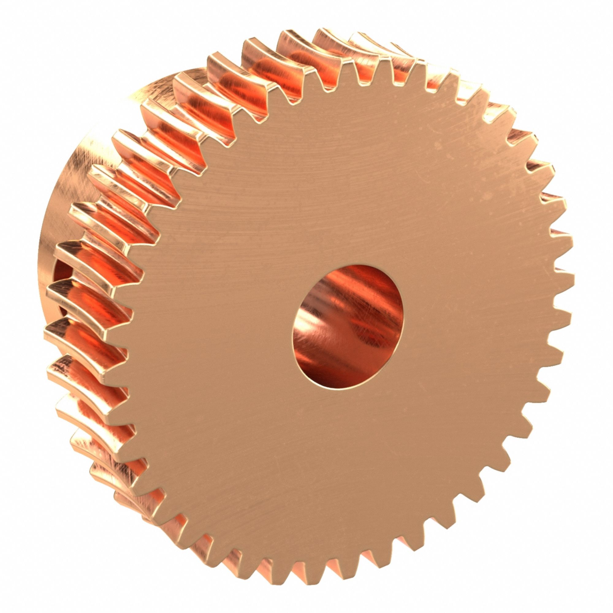 Worm Wheel: Reduction Ratio 40, Module m 0.5, Right Hand, 20° Pressure Angle, Bronze
