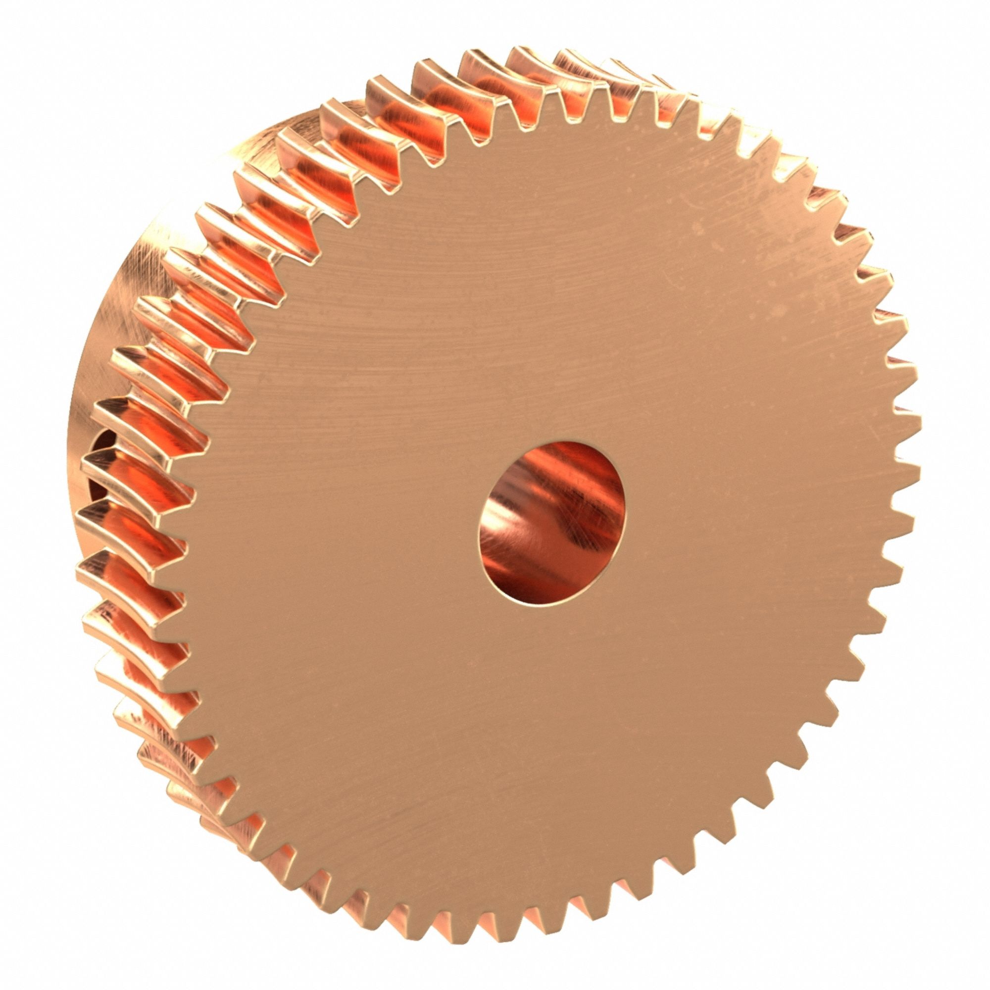 Worm Wheel: Reduction Ratio 50, Module m 0.5, Right Hand, 20° Pressure Angle, Bronze