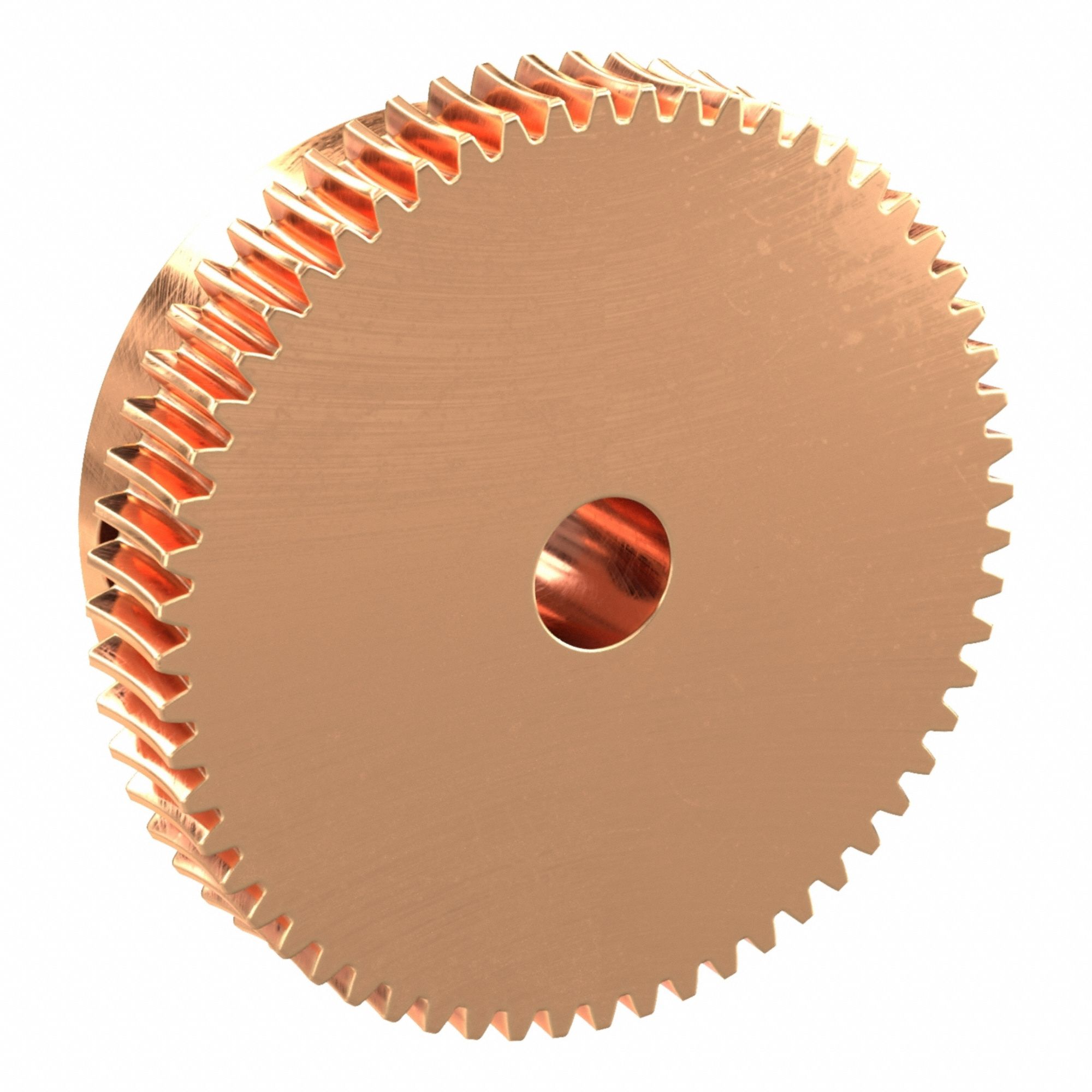 Worm Wheel: Reduction Ratio 60, Module m 0.5, Right Hand, 20° Pressure Angle, Bronze