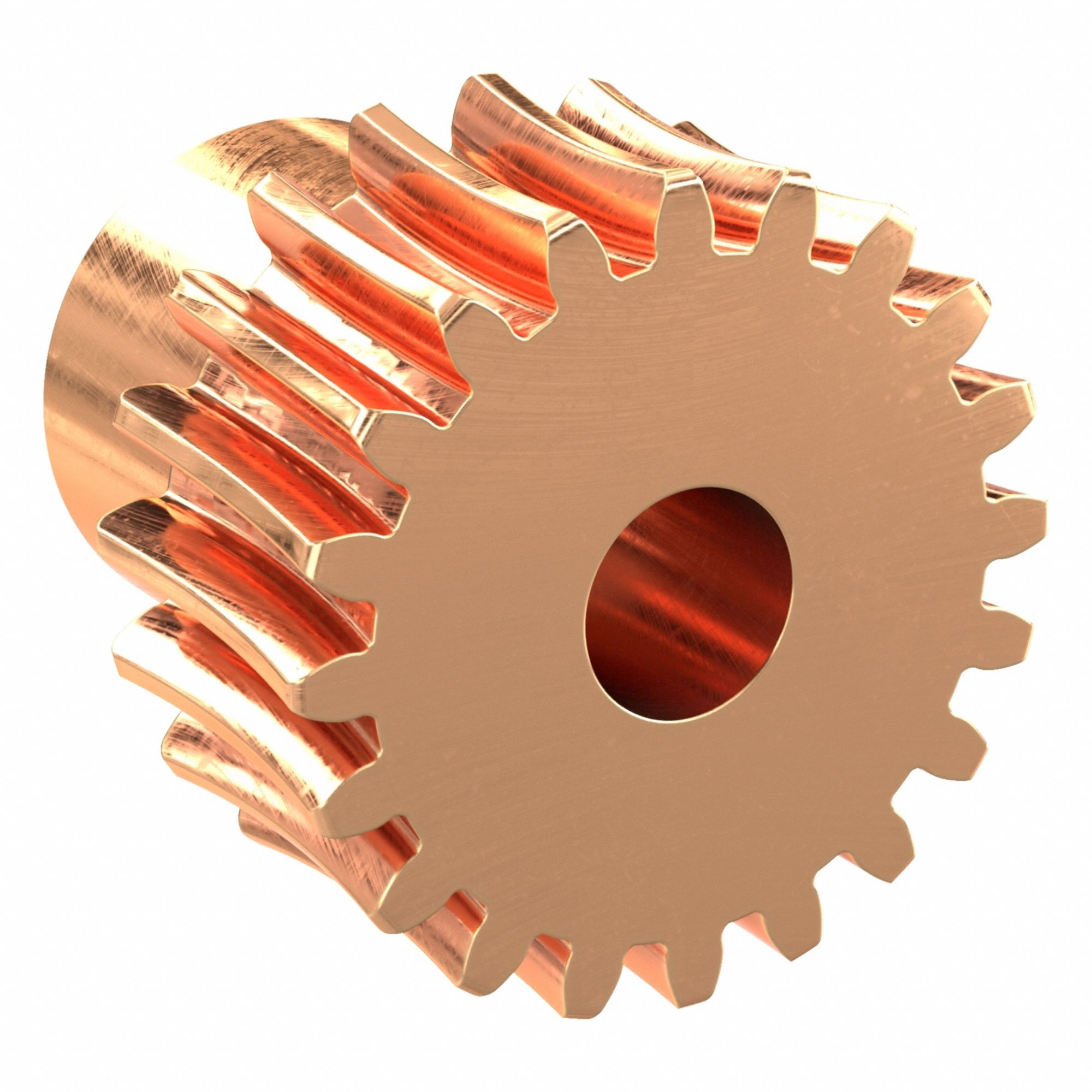 Worm Wheel: Reduction Ratio 20, Module m 0.8, Right Hand, 20° Pressure Angle, Bronze