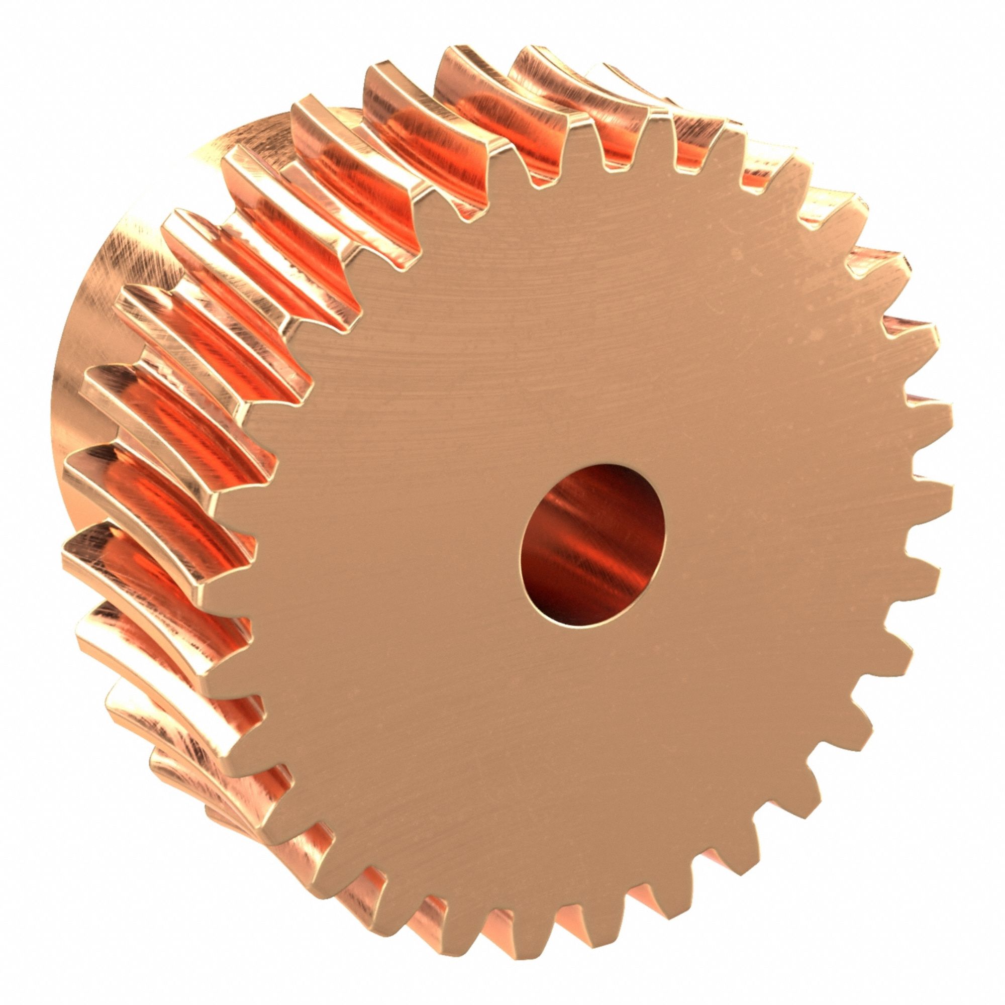 Worm Wheel: Reduction Ratio 15, Module m 0.8, Right Hand, 20° Pressure Angle, Bronze