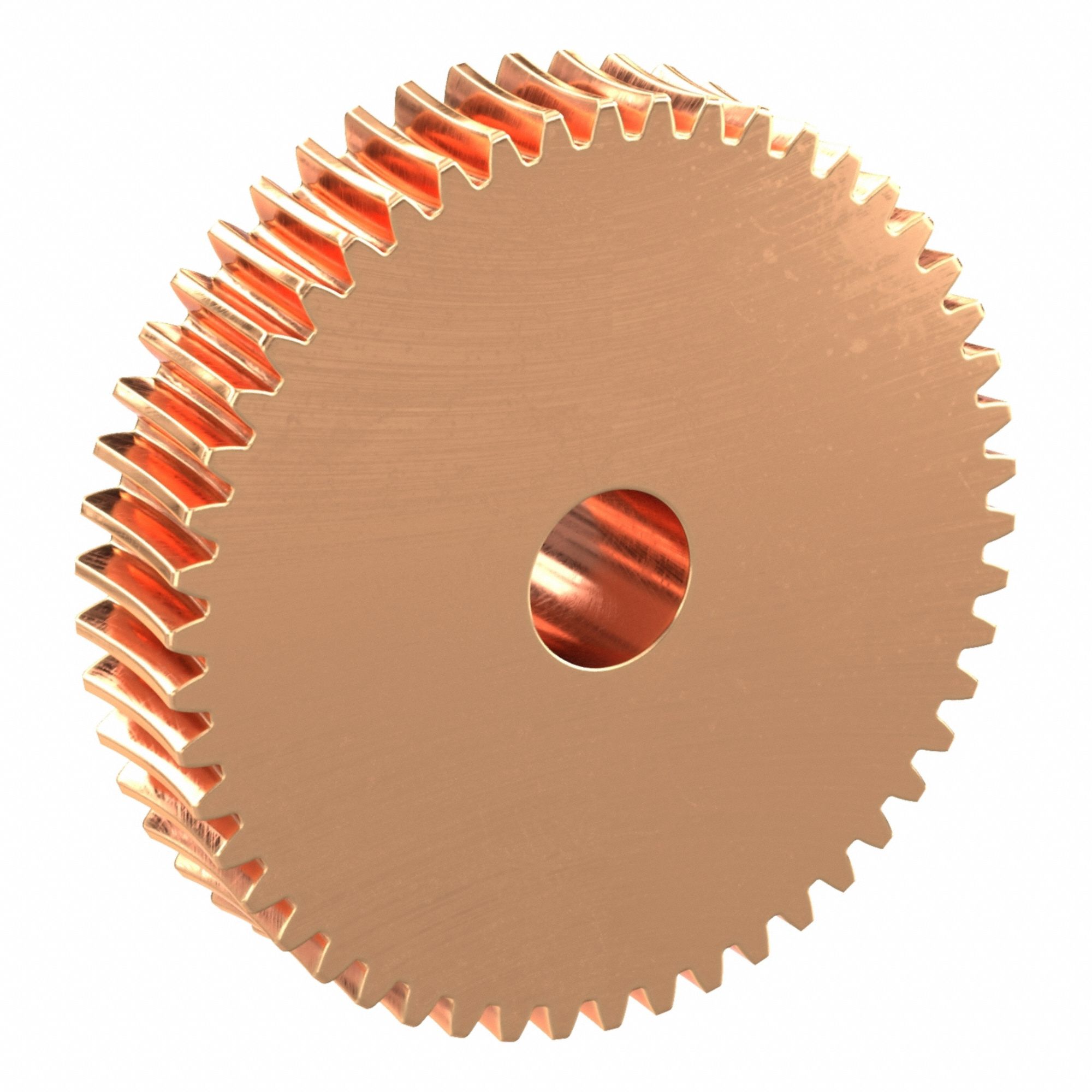 Worm Wheel: Reduction Ratio 50, Module m 0.8, Right Hand, 20° Pressure Angle, Bronze