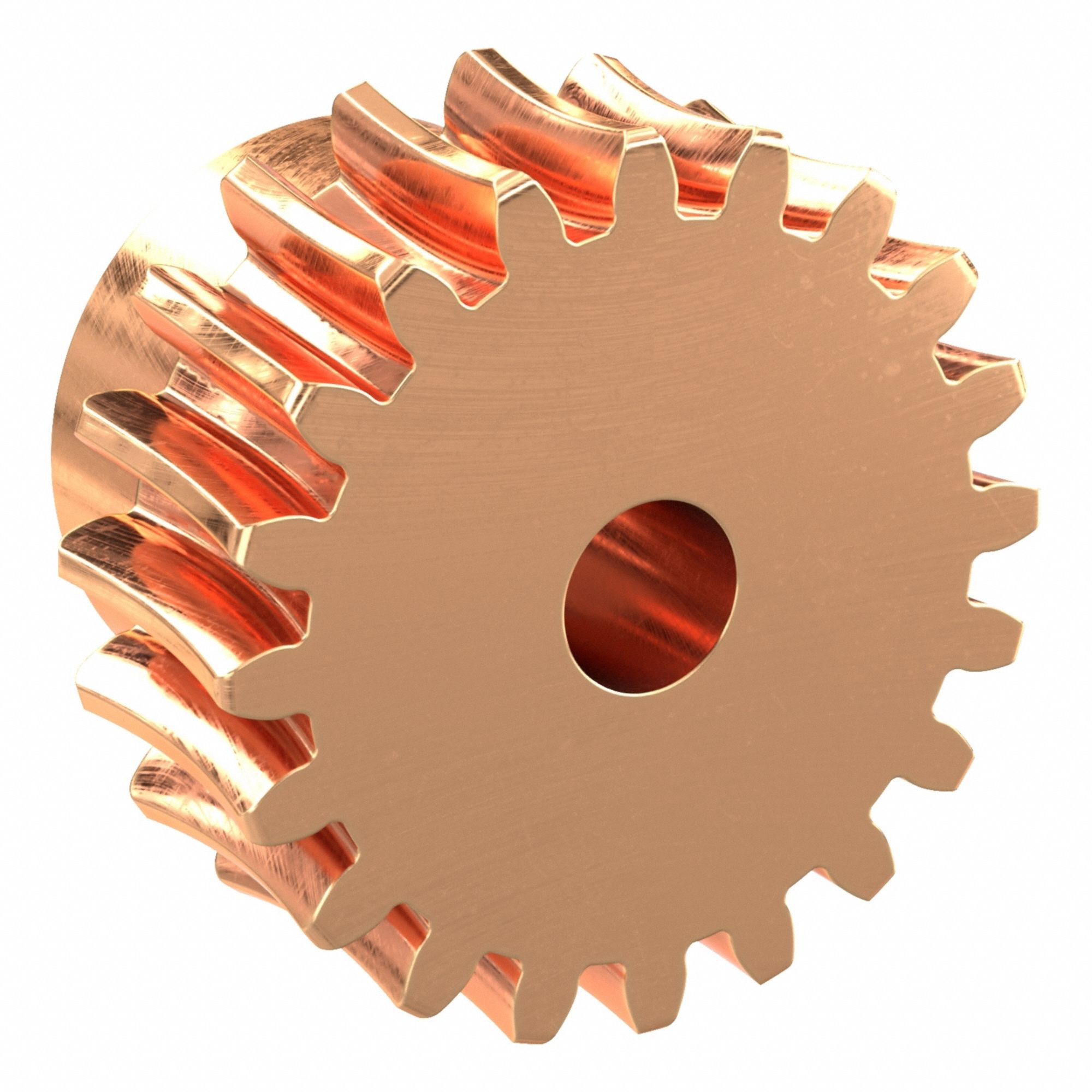 Worm Wheel: Reduction Ratio 20, Module m 1.25, Right Hand, 20° Pressure Angle, Bronze