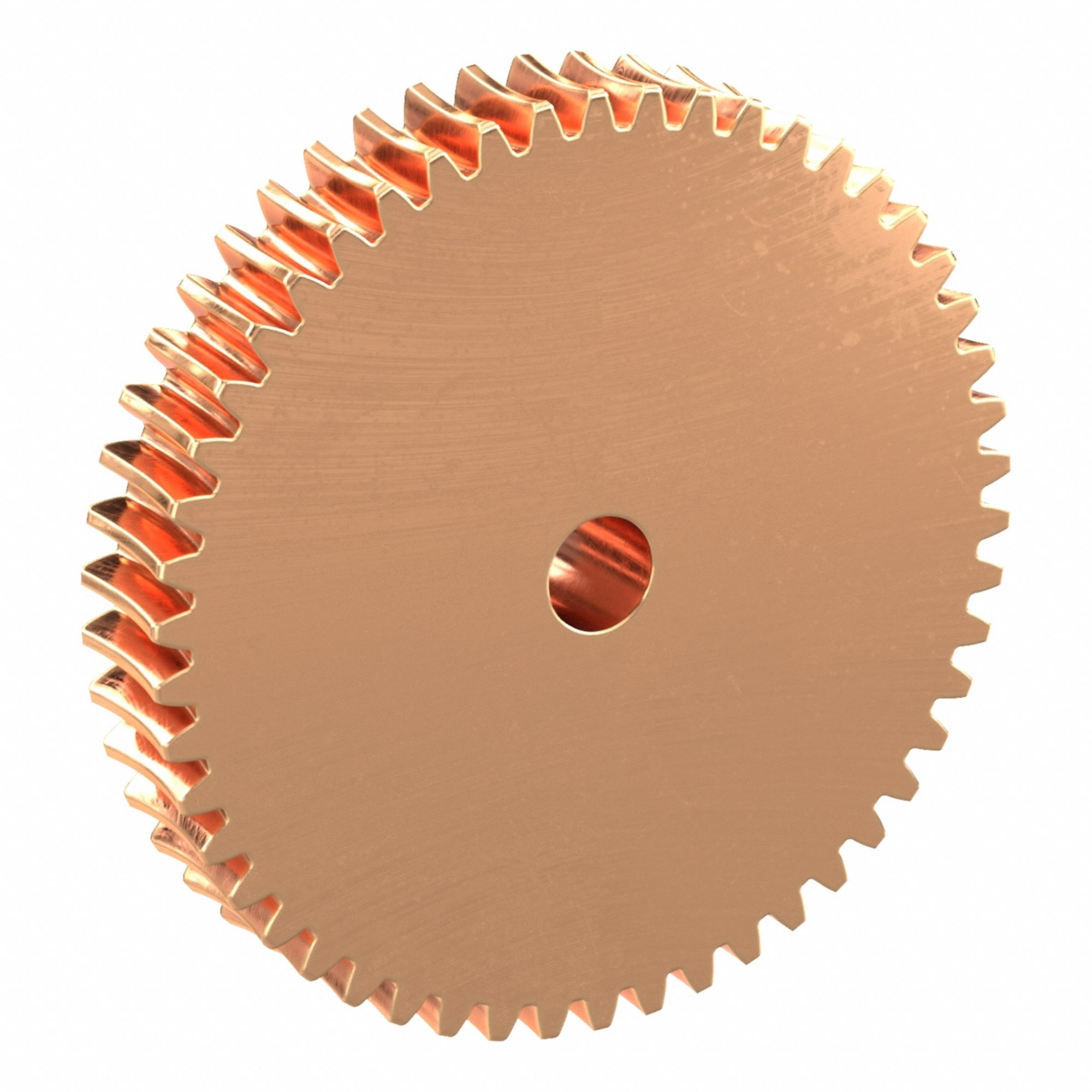 Worm Wheel: Reduction Ratio 50, Module m 1.25, Right Hand, 20° Pressure Angle, Bronze