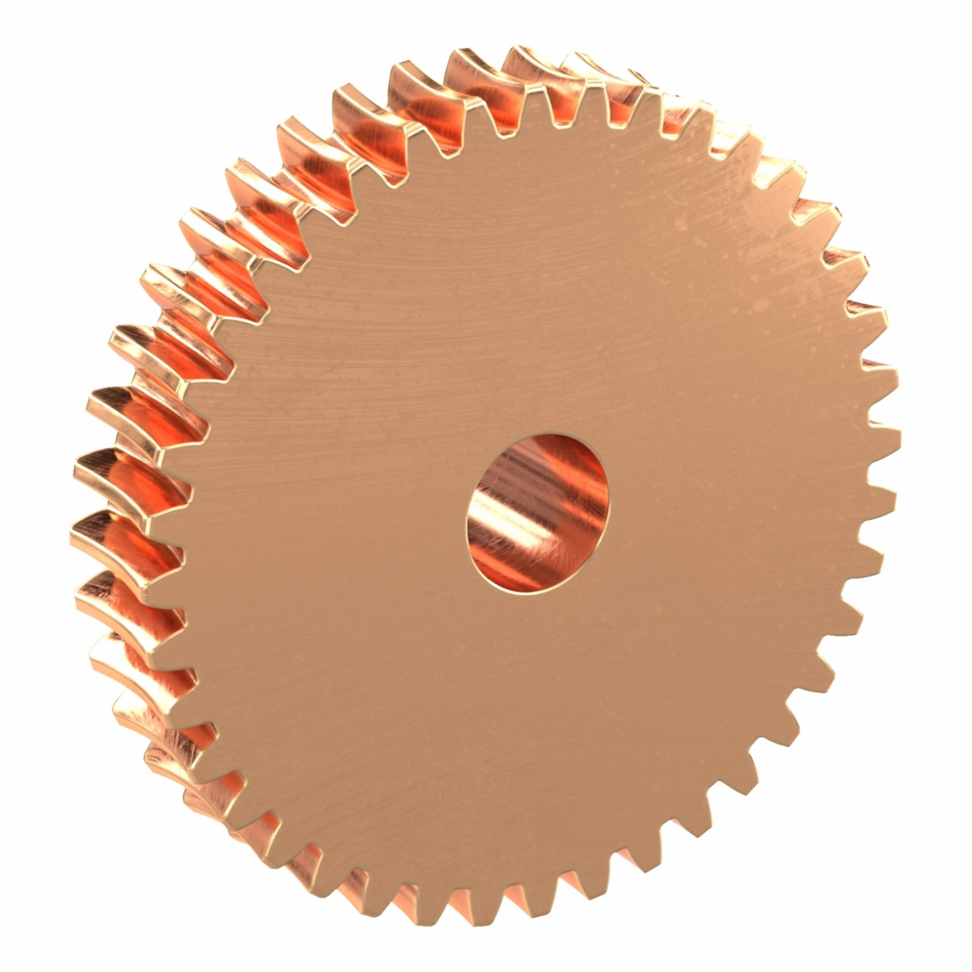 Worm Wheel: Reduction Ratio 40, Module m 1.5, Right Hand, 20° Pressure Angle, Bronze