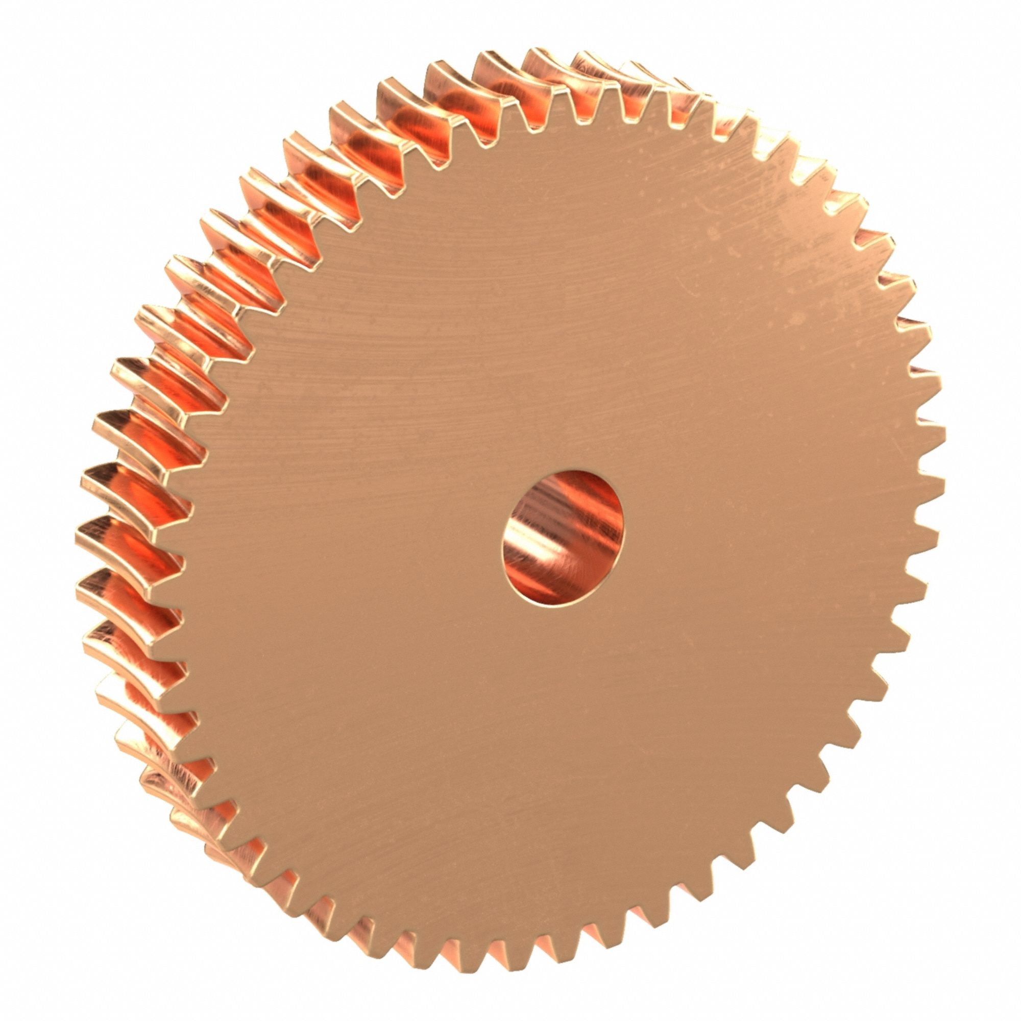Worm Wheel: Reduction Ratio 50, Module m 1.5, Right Hand, 20° Pressure Angle, Bronze