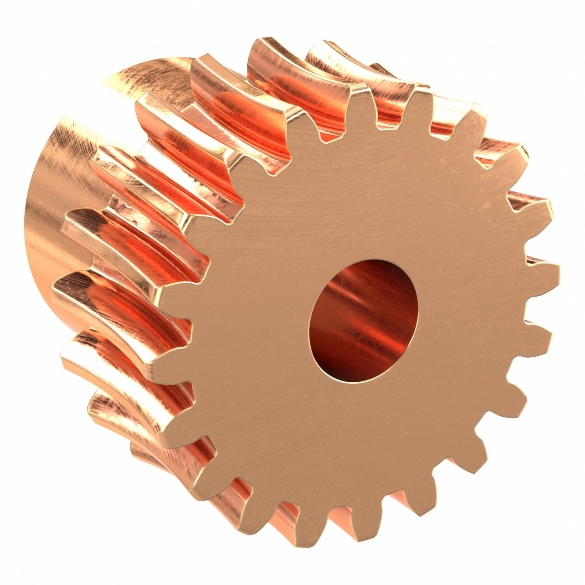 Worm Wheel: Reduction Ratio 20, Module m 1, Right Hand, 20° Pressure Angle, Bronze