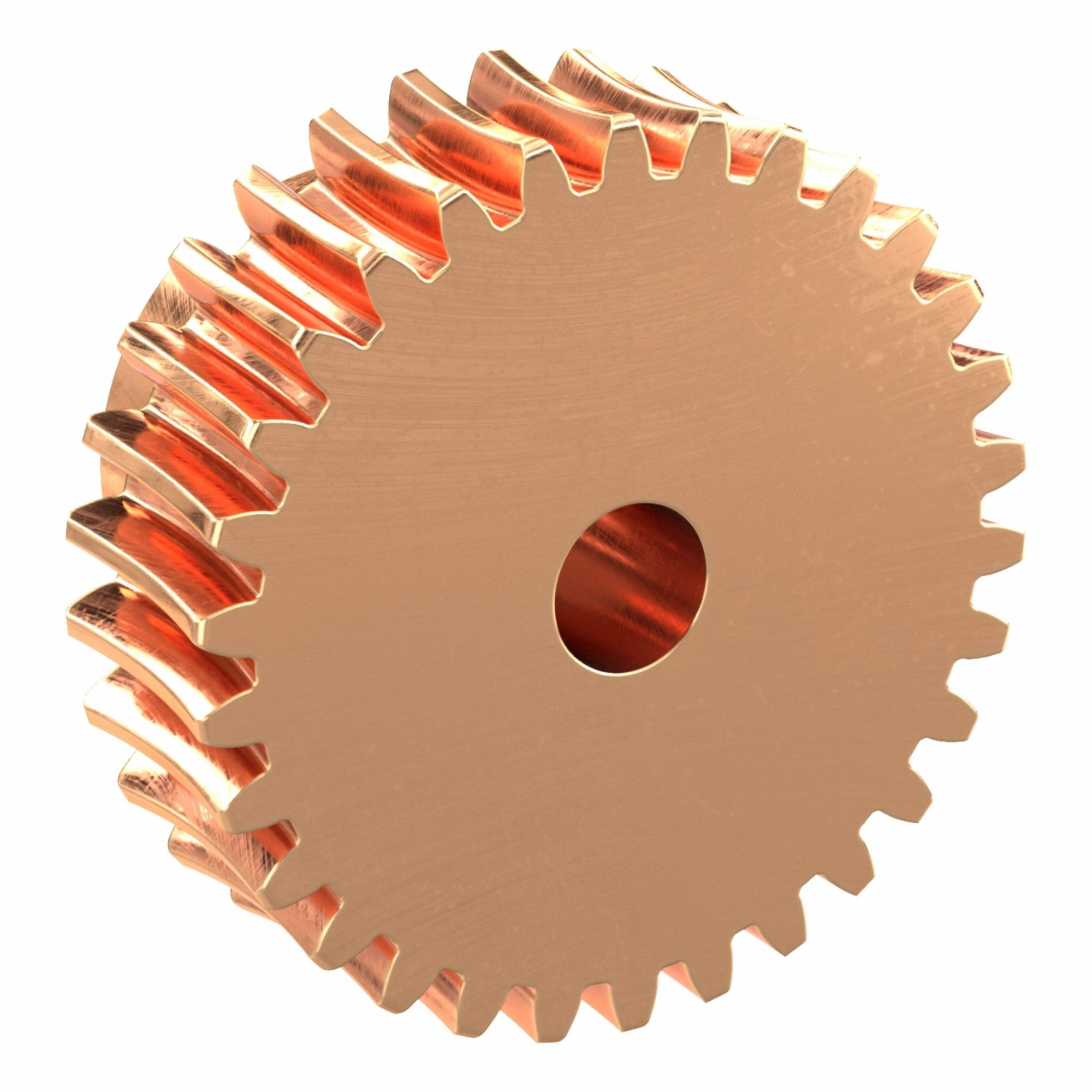 Worm Wheel: Reduction Ratio 30, Module m 1, Right Hand, 20° Pressure Angle, Bronze
