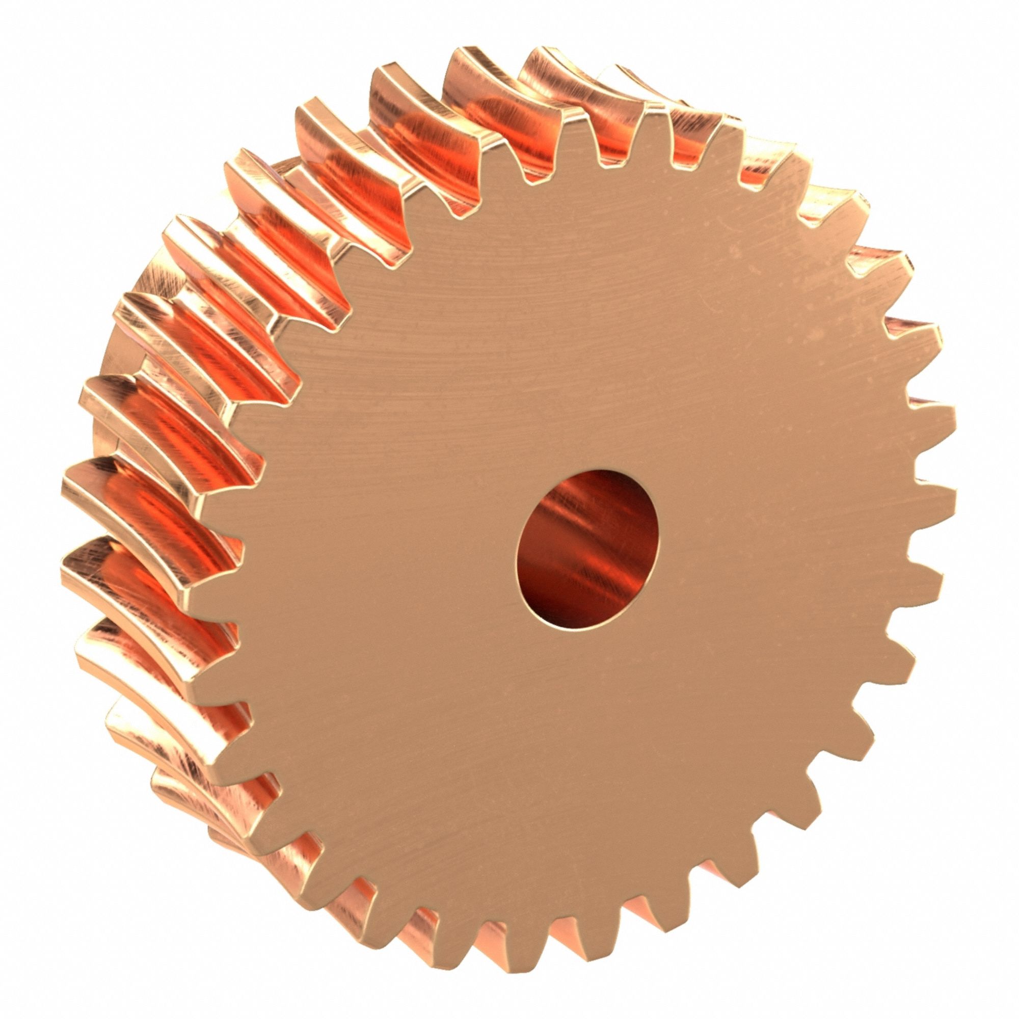 Worm Wheel: Reduction Ratio 15, Module m 1, Right Hand, 20° Pressure Angle, Bronze