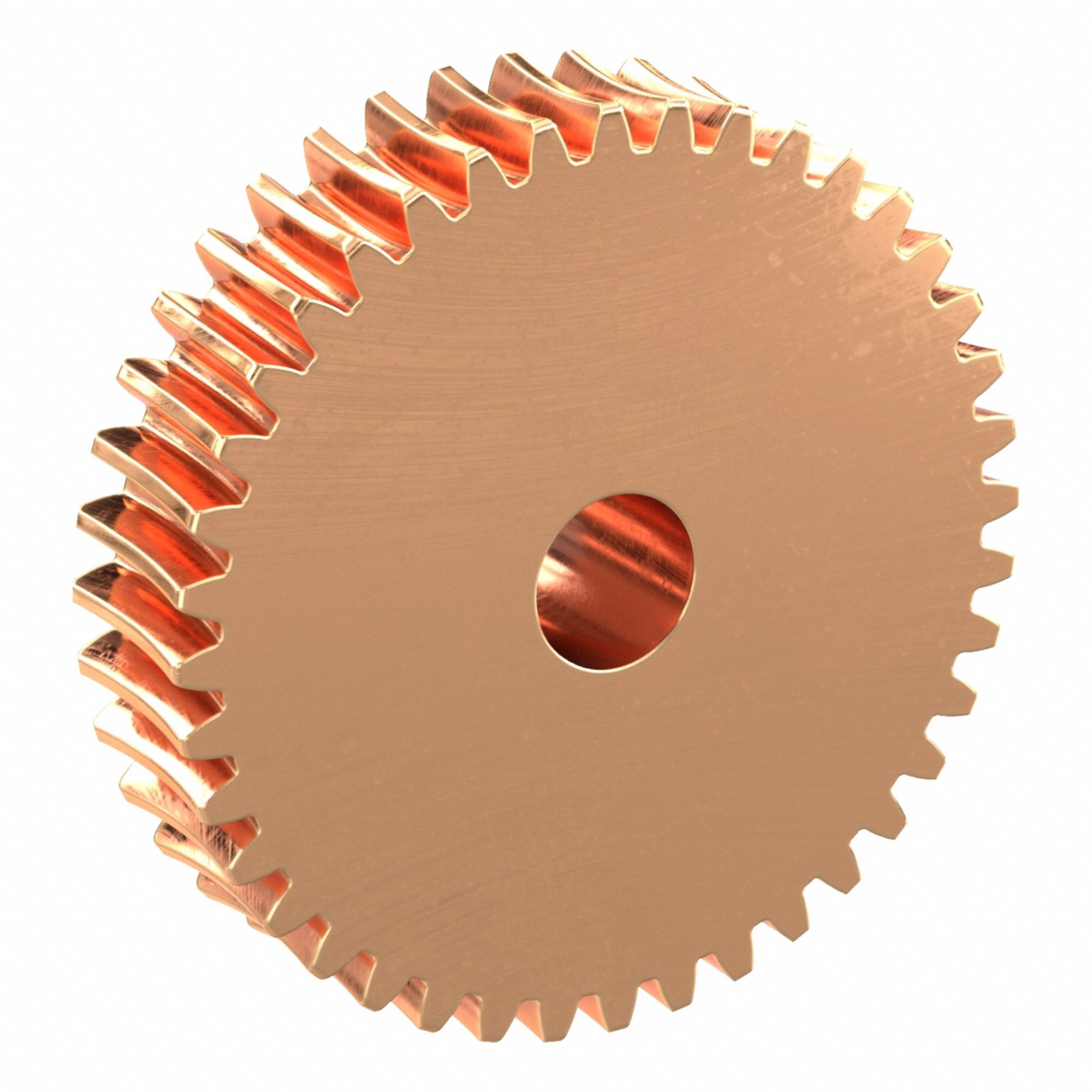 Worm Wheel: Reduction Ratio 40, Module m 1, Right Hand, 20° Pressure Angle, Bronze
