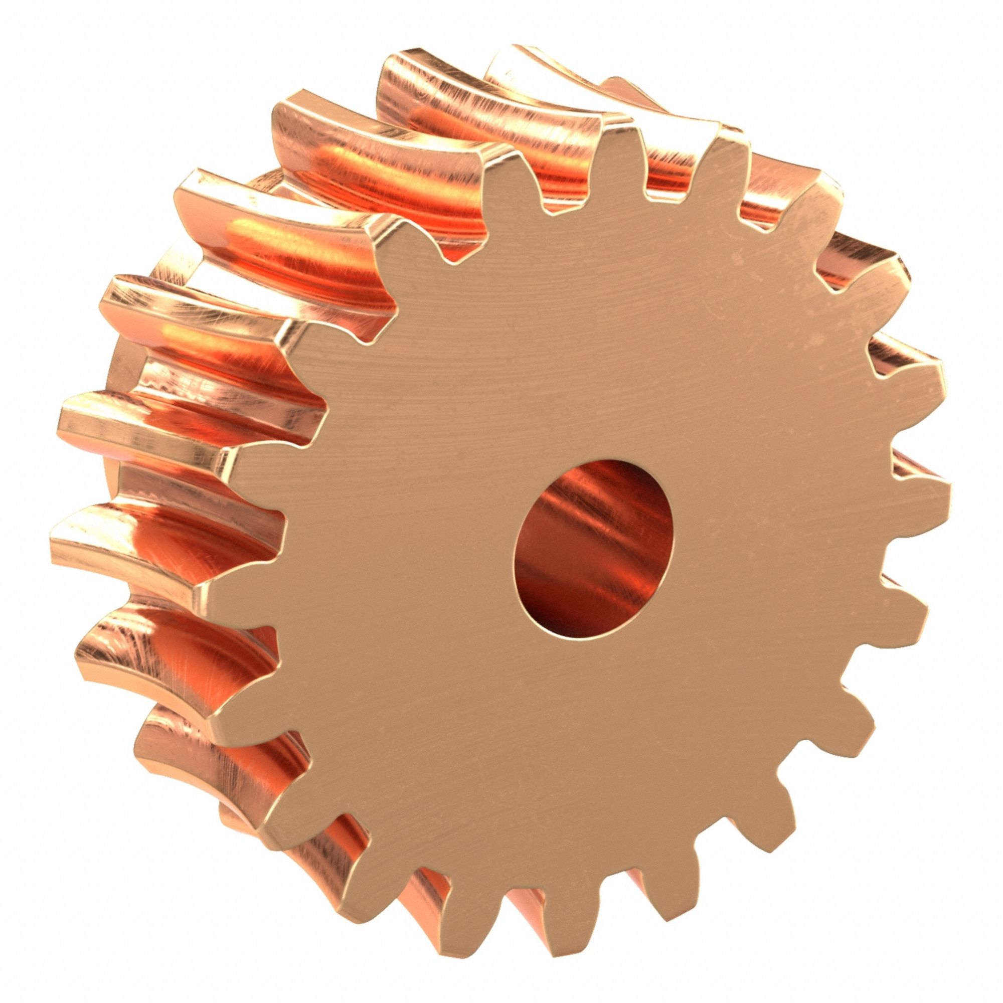 Worm Wheel: Reduction Ratio 10, Module m 2.5, Left Hand, 20° Pressure Angle, Bronze