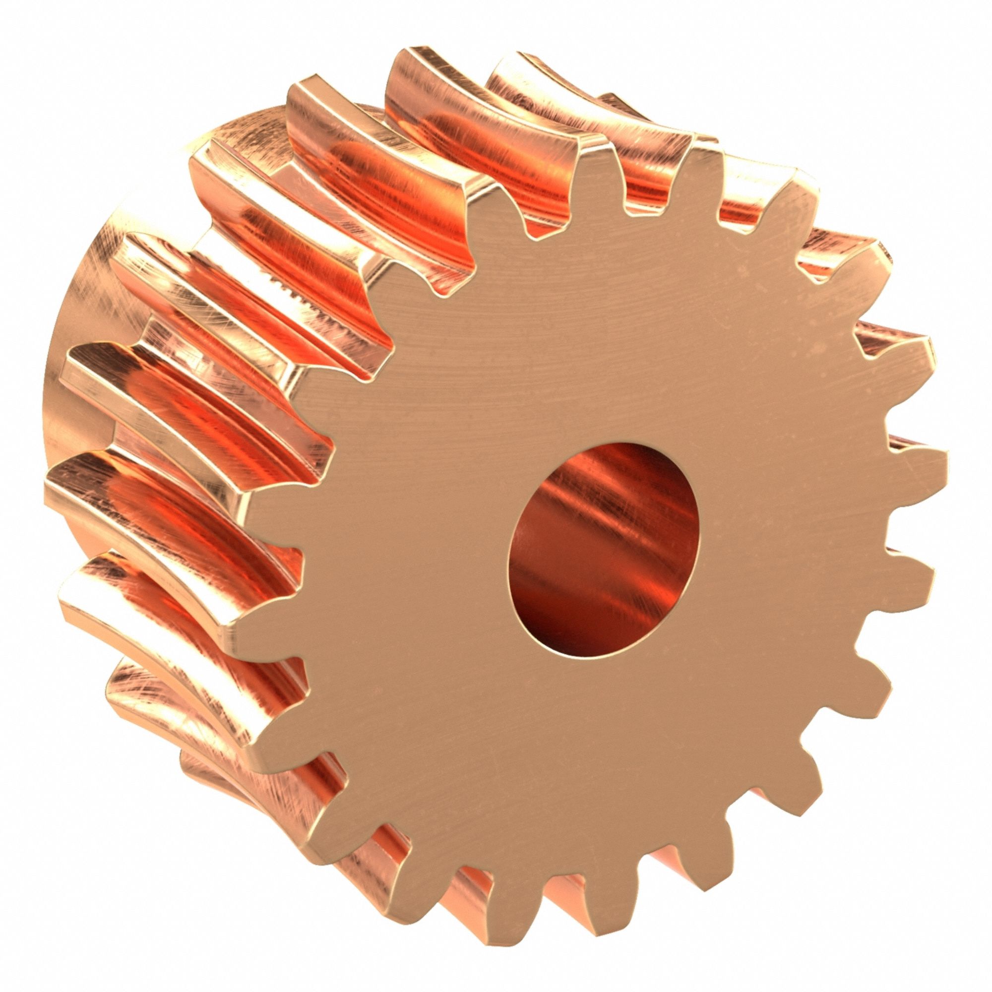 Worm Wheel: Reduction Ratio 20, Module m 2, Right Hand, 14.5° Pressure Angle, Bronze