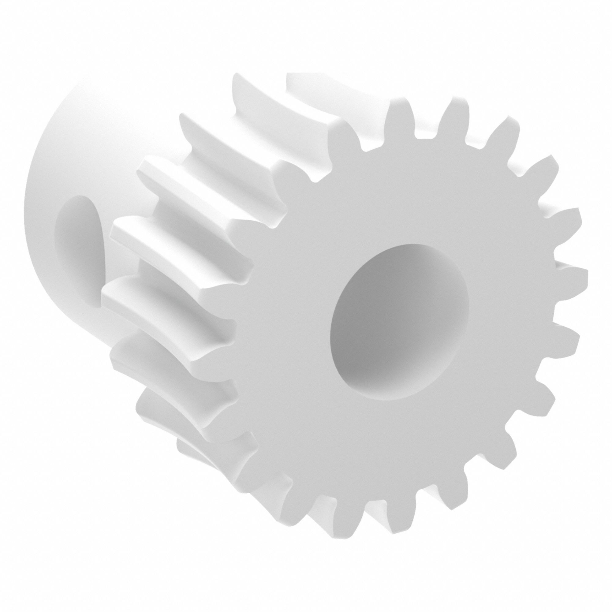 Worm Wheel: Reduction Ratio 20, Module m 0.5, Right Hand, 20° Pressure Angle, Acetal
