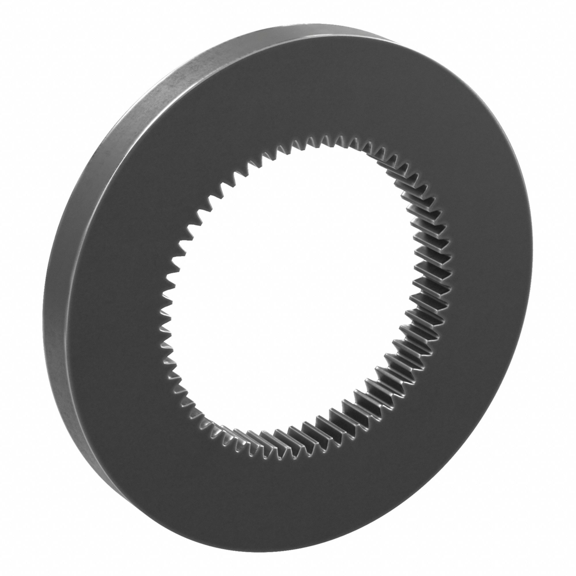 Internal Ring Gear: Module m 0.5, 60 Teeth, 30 mm Pitch Dia, Black Oxide Coated Carbon Steel