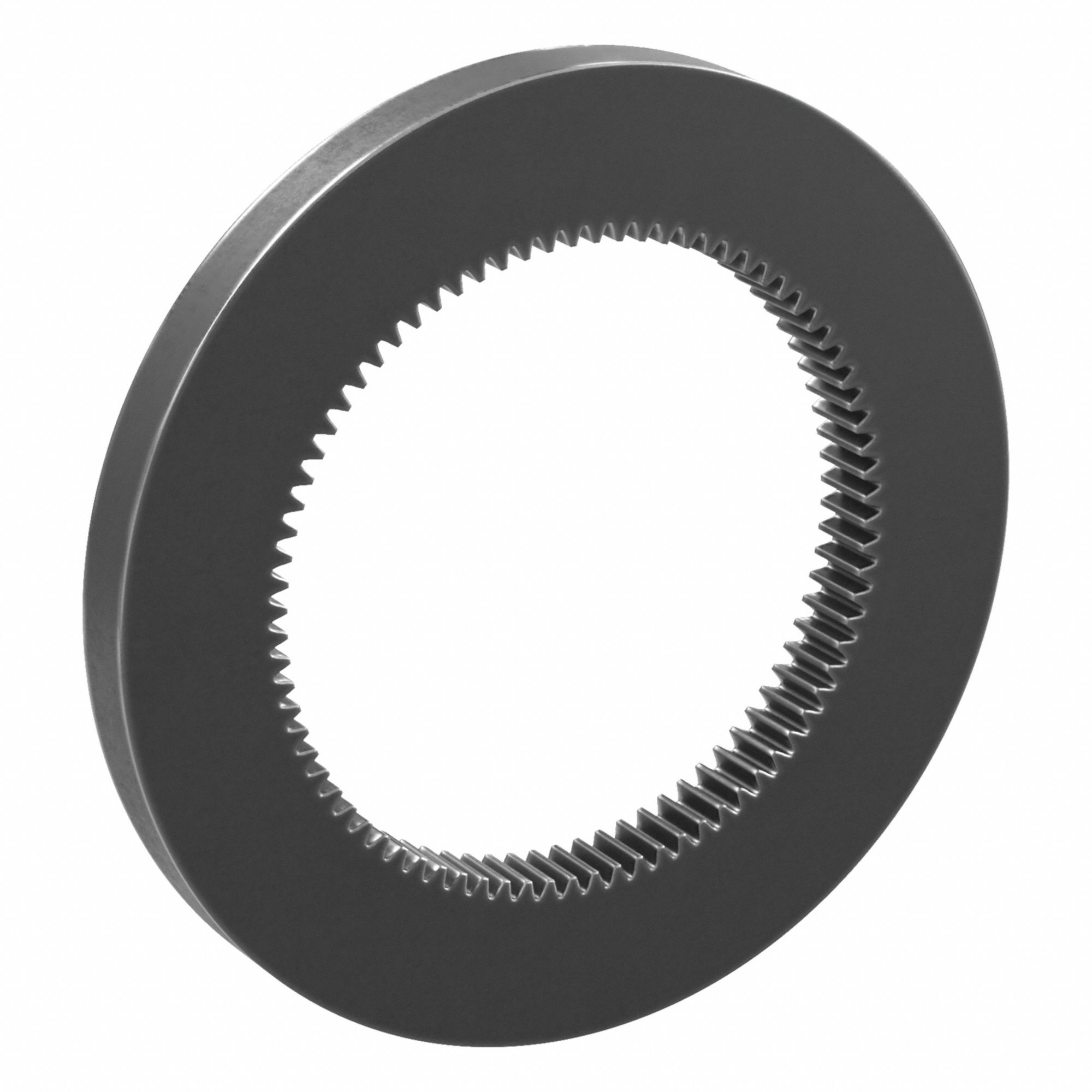 Internal Ring Gear: Module m 0.5, 80 Teeth, 40 mm Pitch Dia, Black Oxide Coated Carbon Steel