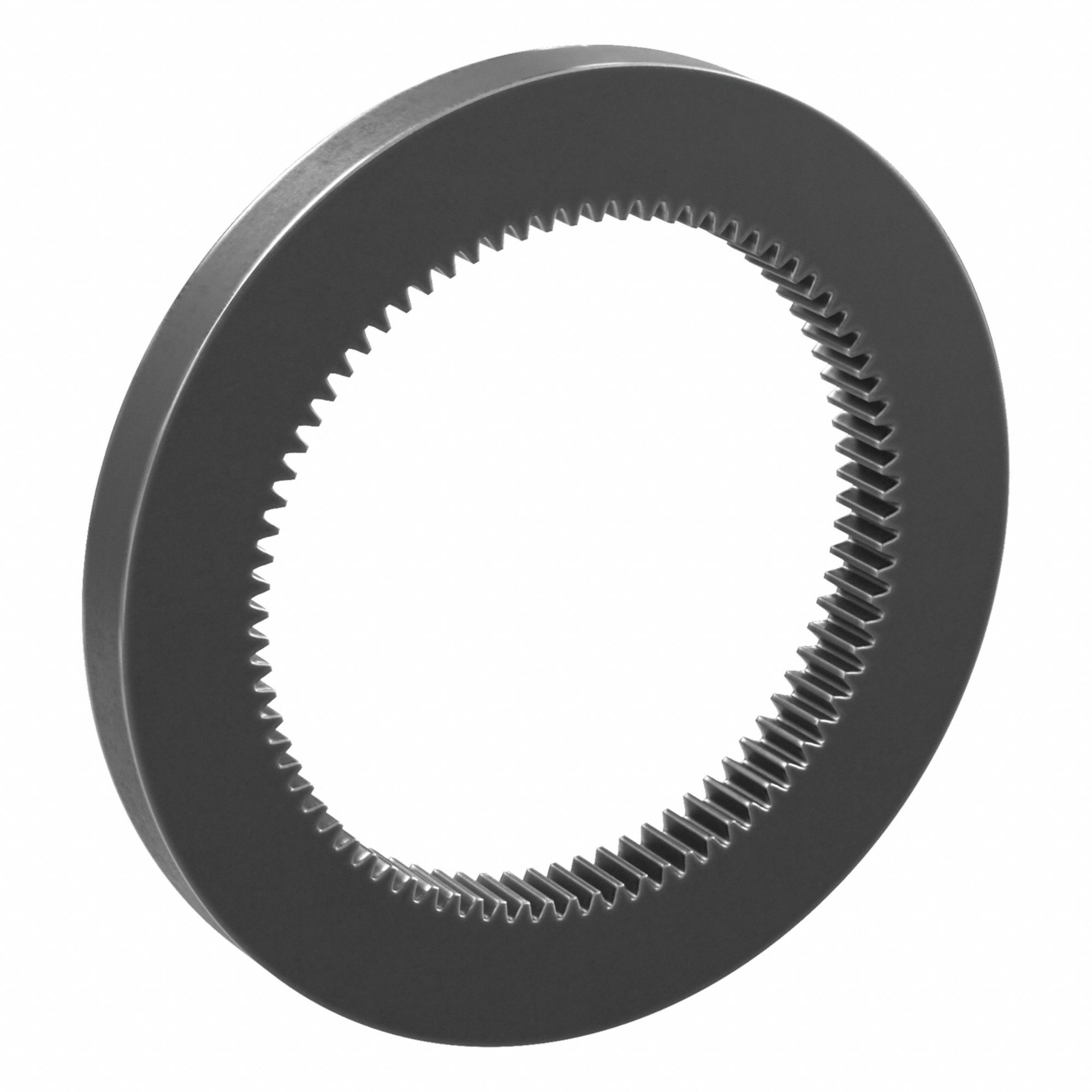 Internal Ring Gear: Module m 0.8, 80 Teeth, 64 mm Pitch Dia, Black Oxide Coated Carbon Steel