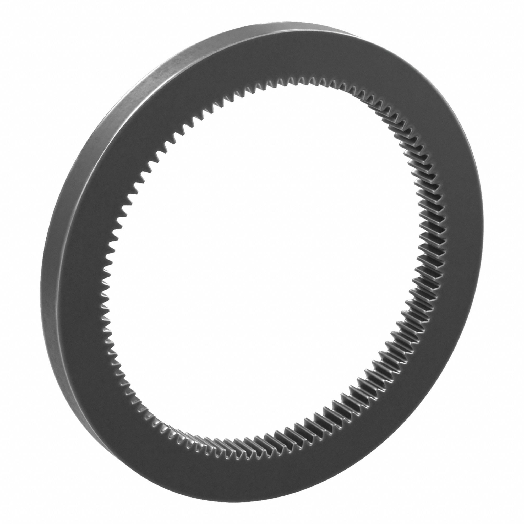 Internal Ring Gear: Module m 1.5, 100 Teeth, 150 mm Pitch Dia, Black Oxide Coated Carbon Steel