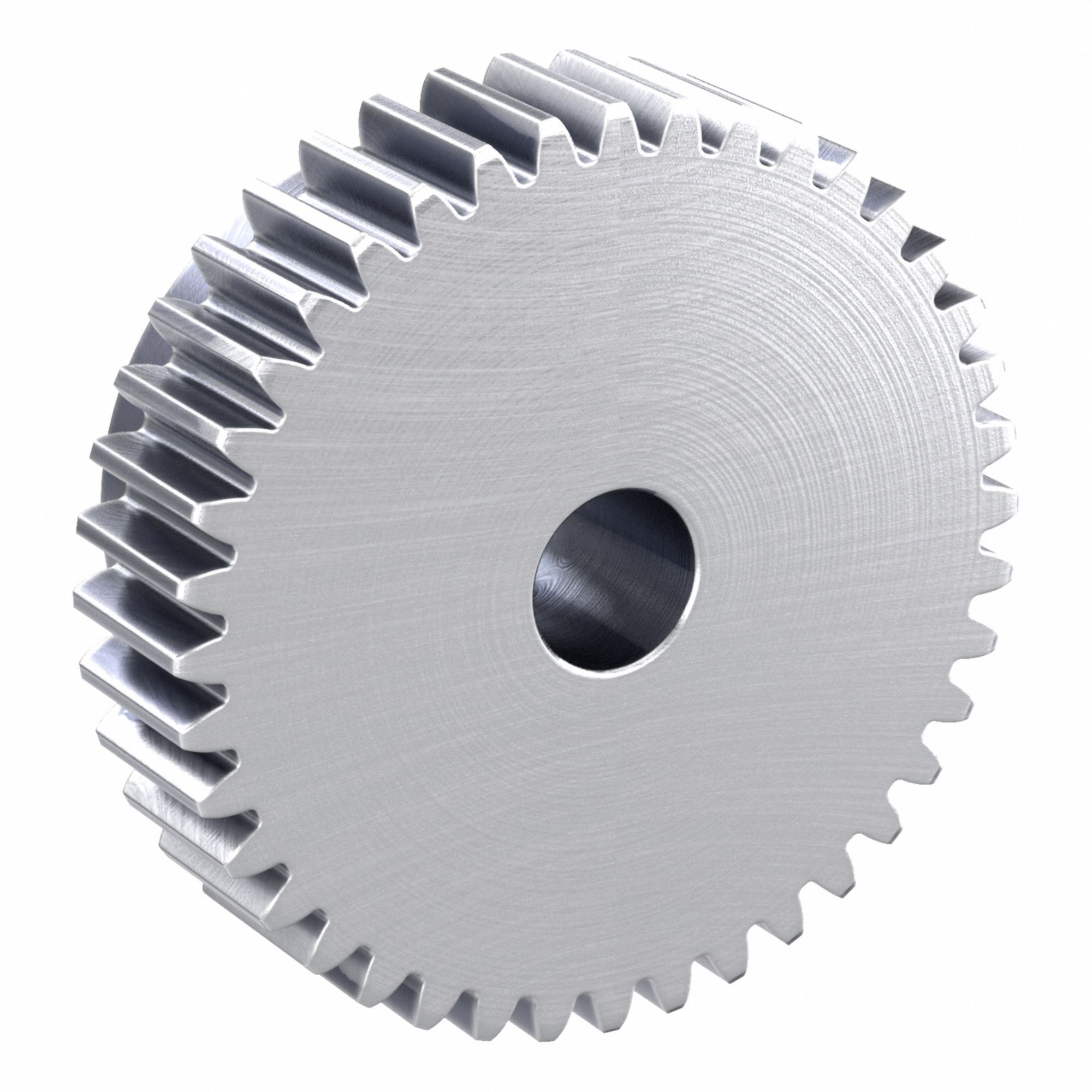 Spur Gear: Module m 1.5, 40 Teeth, 12 mm Bore Dia, Stainless Steel, 20° Pressure Angle, Plain Bore