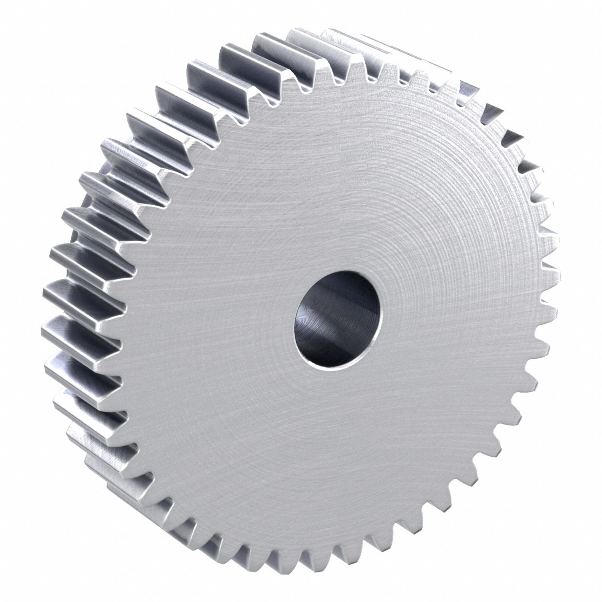 Spur Gear: Module m 1.5, 42 Teeth, 12 mm Bore Dia, Stainless Steel, 20° Pressure Angle, Plain Bore