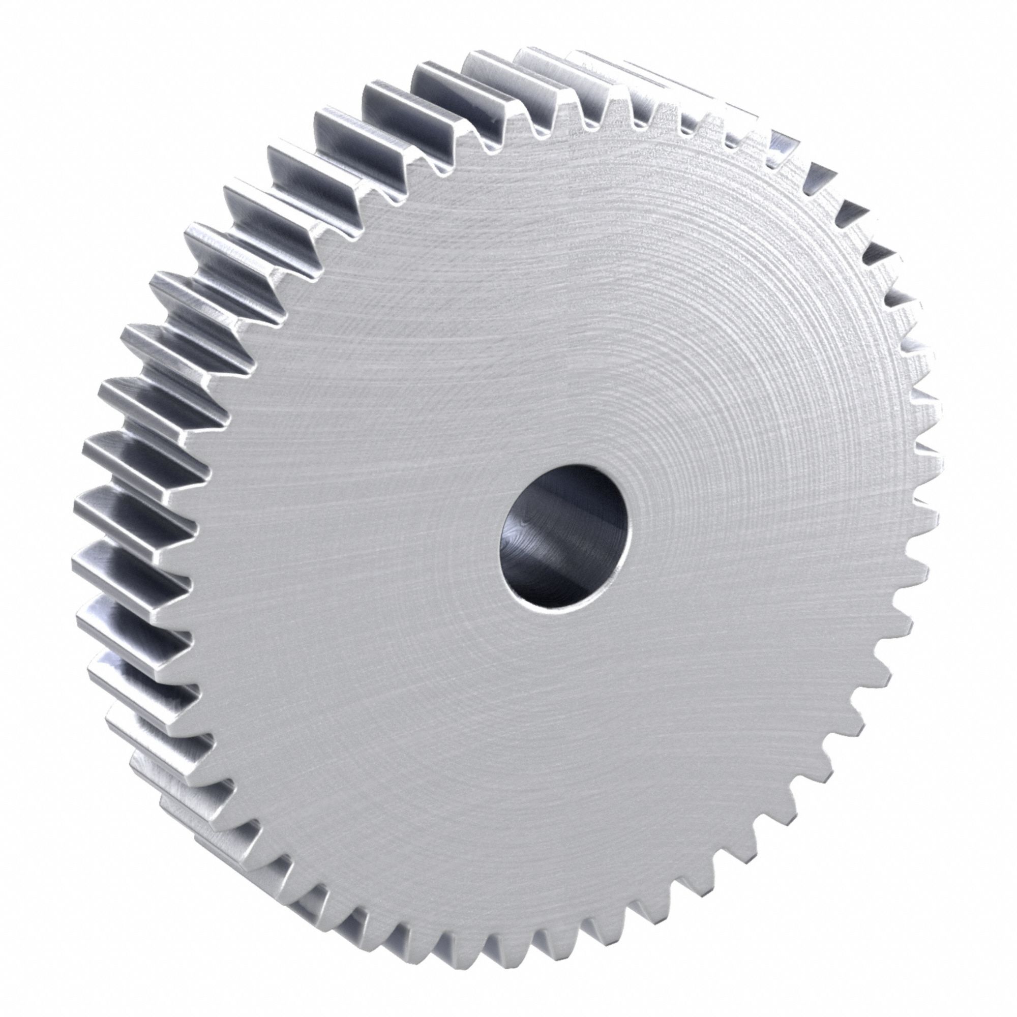 Spur Gear: Module m 1.5, 48 Teeth, 12 mm Bore Dia, Stainless Steel, 20° Pressure Angle, Plain Bore