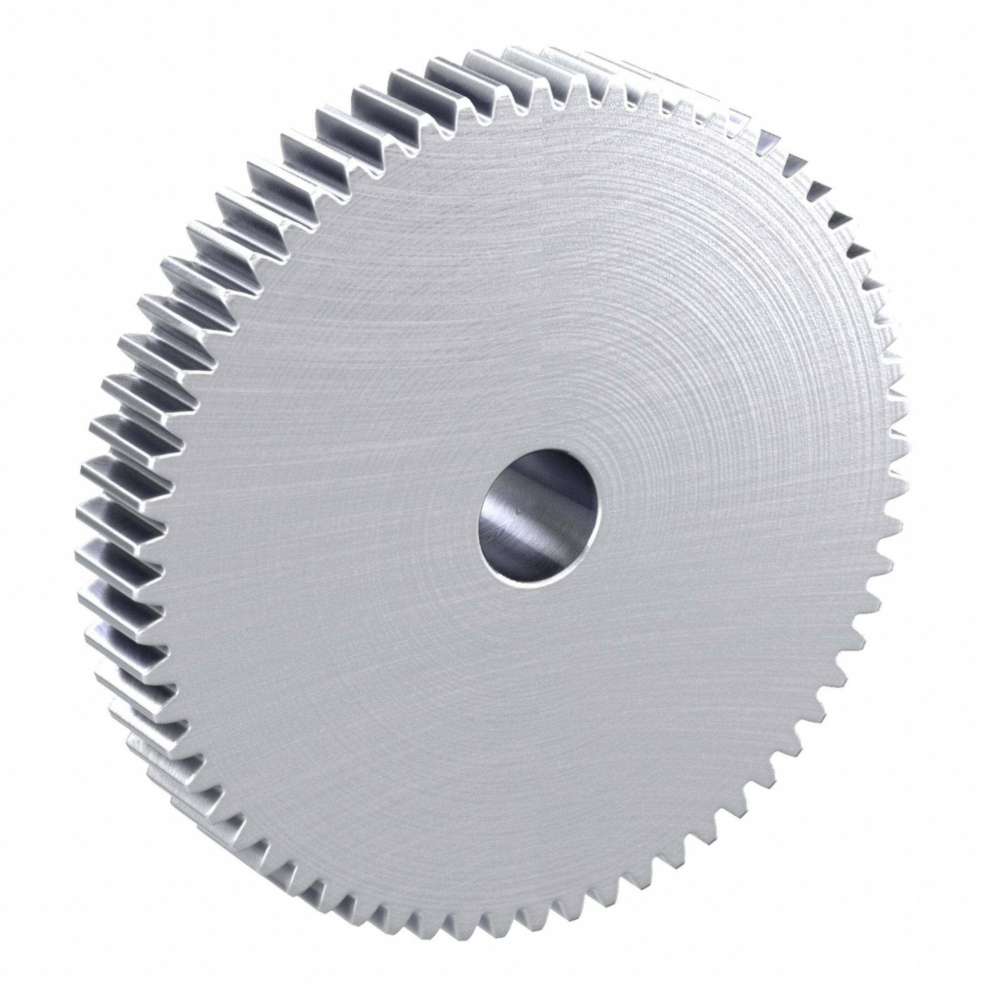 Spur Gear: Module m 1.5, 64 Teeth, 15 mm Bore Dia, Stainless Steel, 20° Pressure Angle, Plain Bore