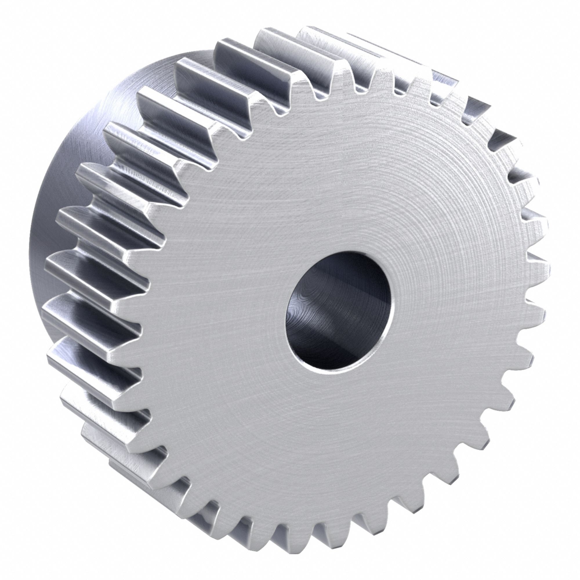 Spur Gear: Module m 1, 32 Teeth, 8 mm Bore Dia, Stainless Steel, 20° Pressure Angle, Plain Bore