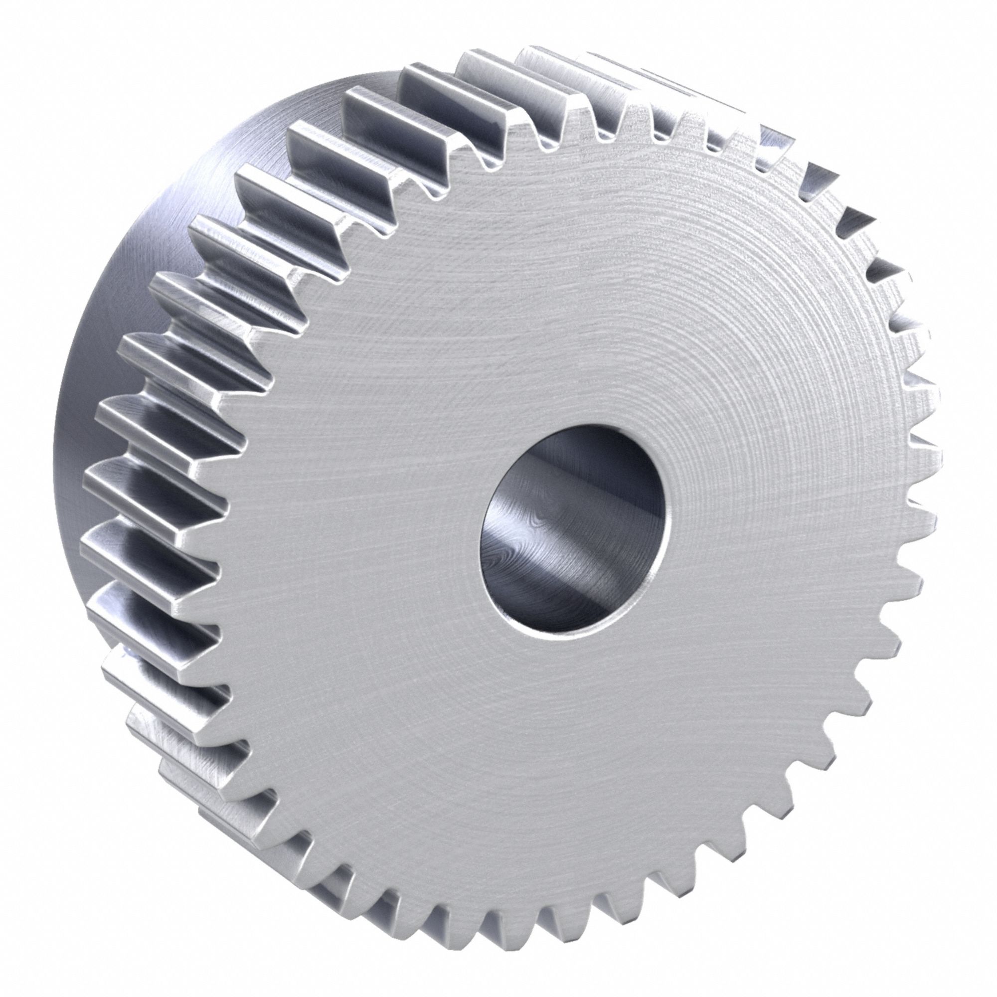 Spur Gear: Module m 1, 40 Teeth, 10 mm Bore Dia, Stainless Steel, 20° Pressure Angle, Plain Bore