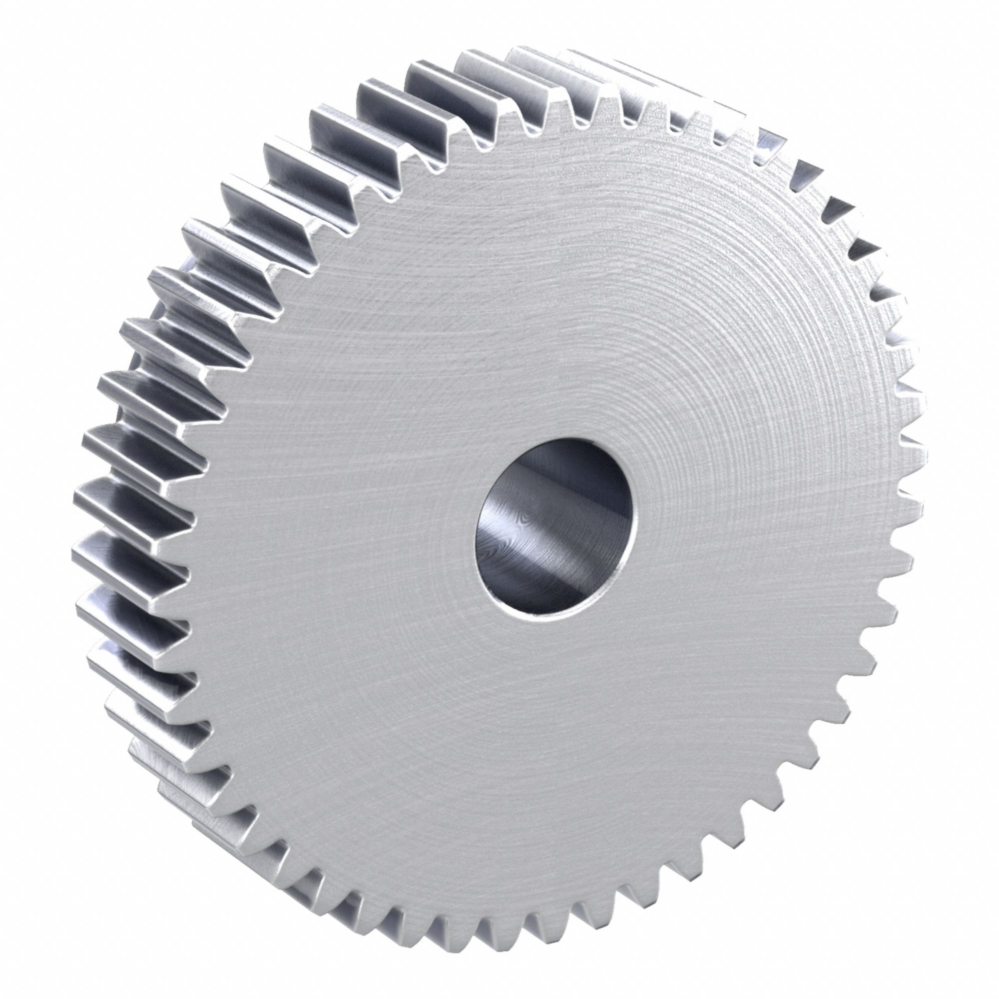 Spur Gear: Module m 1, 48 Teeth, 10 mm Bore Dia, Stainless Steel, 20° Pressure Angle, Plain Bore