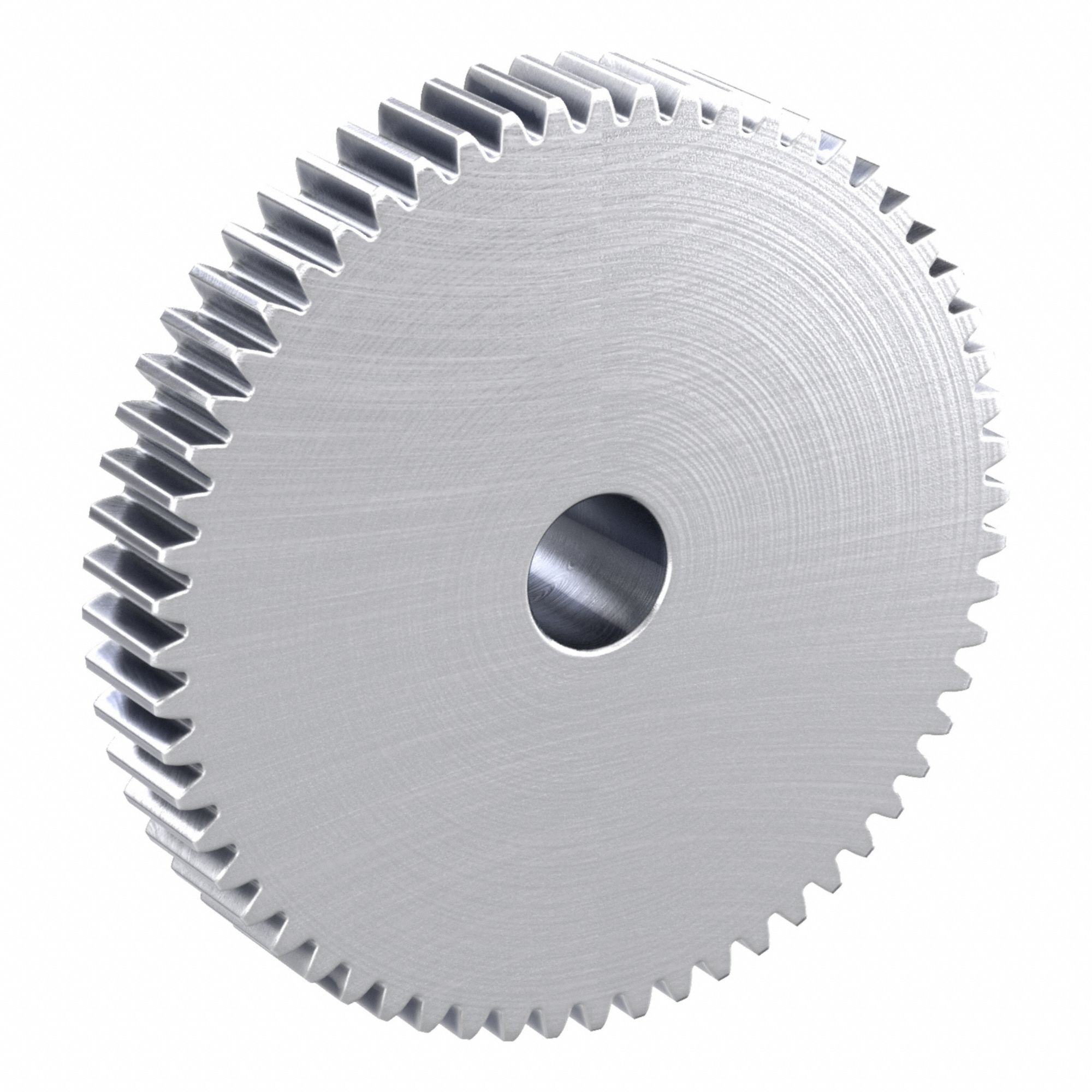 Spur Gear: Module m 1, 60 Teeth, 10 mm Bore Dia, Stainless Steel, 20° Pressure Angle, Plain Bore