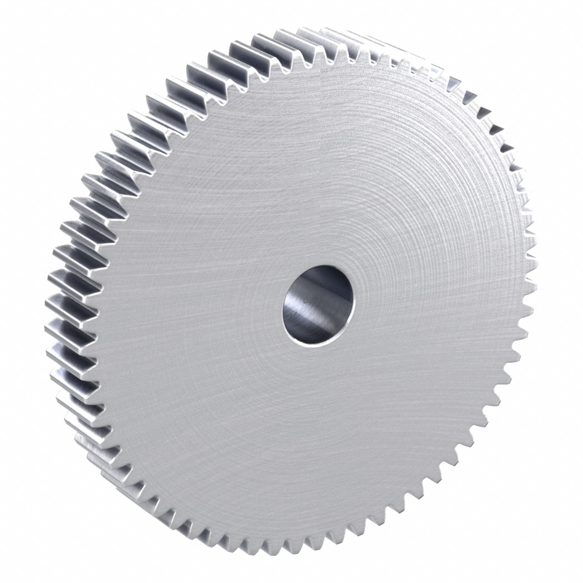 Spur Gear: Module m 1, 64 Teeth, 10 mm Bore Dia, Stainless Steel, 20° Pressure Angle, Plain Bore