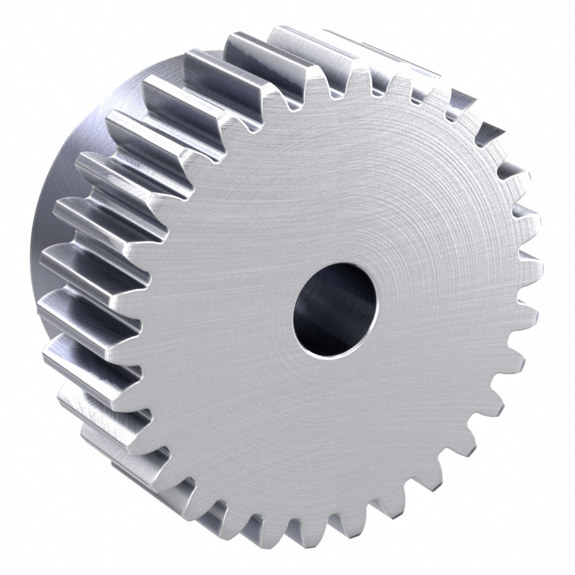 Spur Gear: Module m 2, 30 Teeth, 12 mm Bore Dia, Stainless Steel, 20° Pressure Angle, Plain Bore
