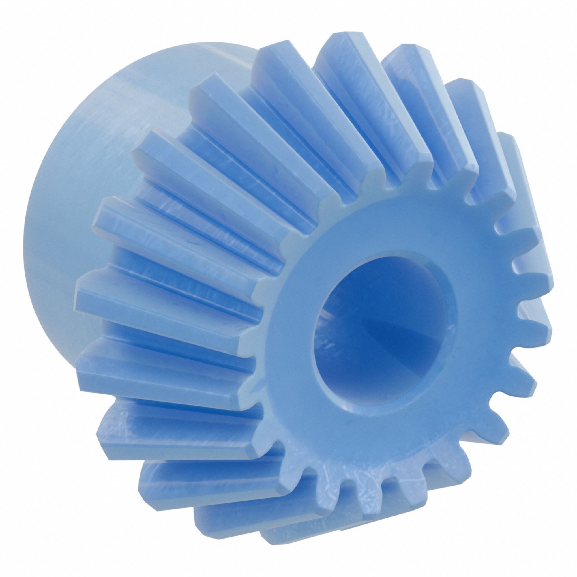 Bevel Gear: Straight, Gear Ratio 2, Module m 2, 20 Teeth, Nylon, 12 mm Bore Dia