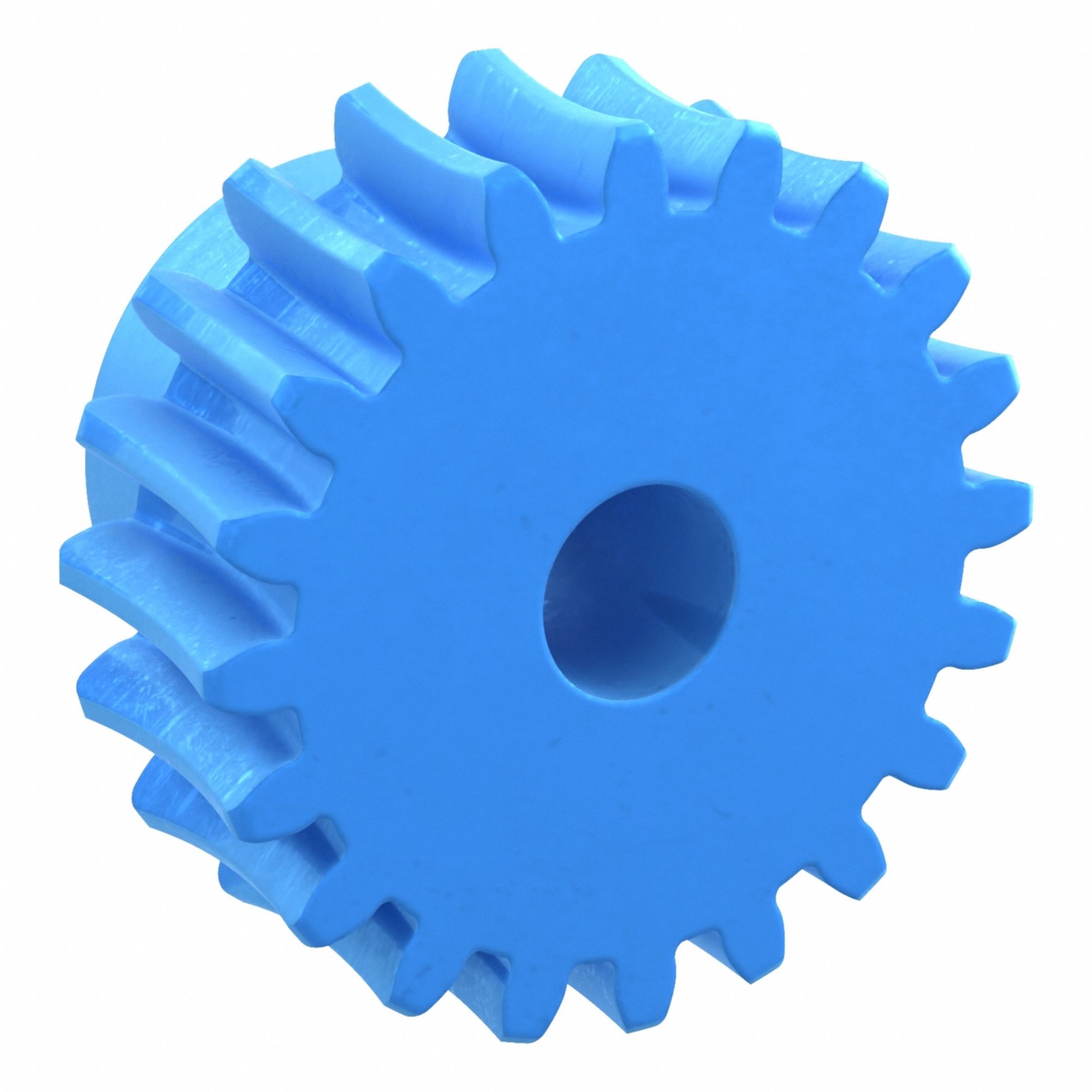 Worm Wheel: Reduction Ratio 20, Module m 1.5, Right Hand, 20° Pressure Angle, Nylon