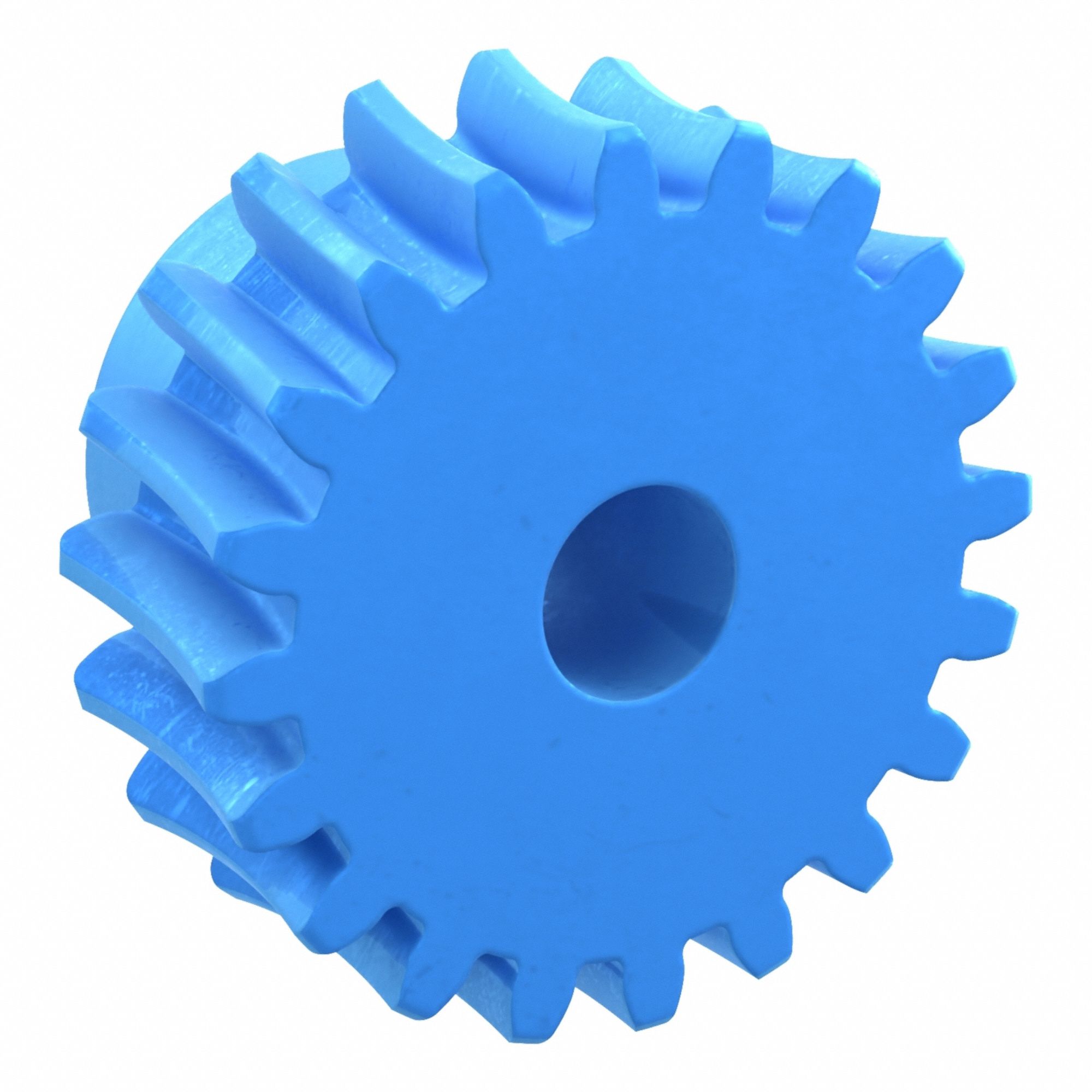 Worm Wheel: Reduction Ratio 10, Module m 1.5, Right Hand, 20° Pressure Angle, Nylon