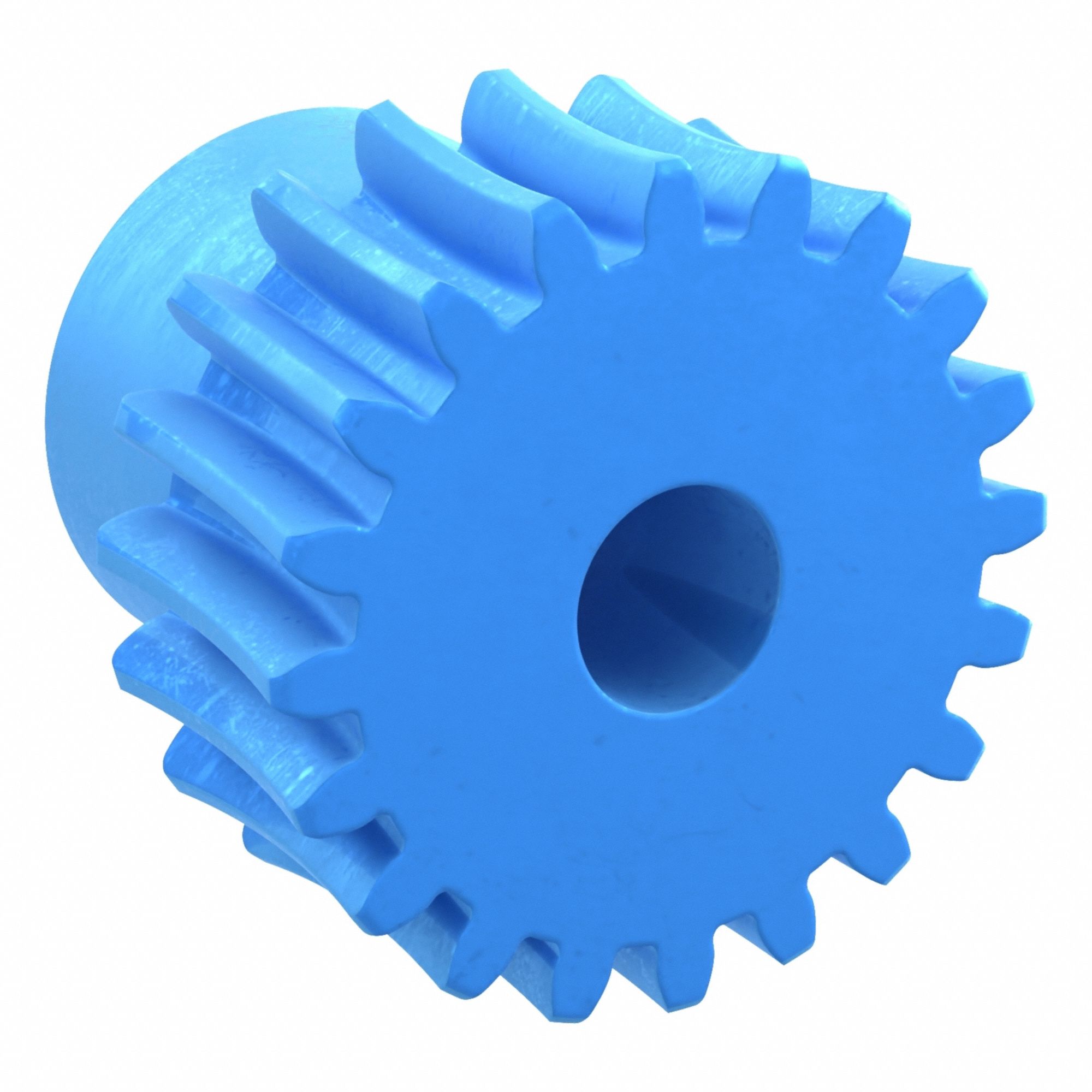 Worm Wheel: Reduction Ratio 20, Module m 1, Right Hand, 20° Pressure Angle, Nylon