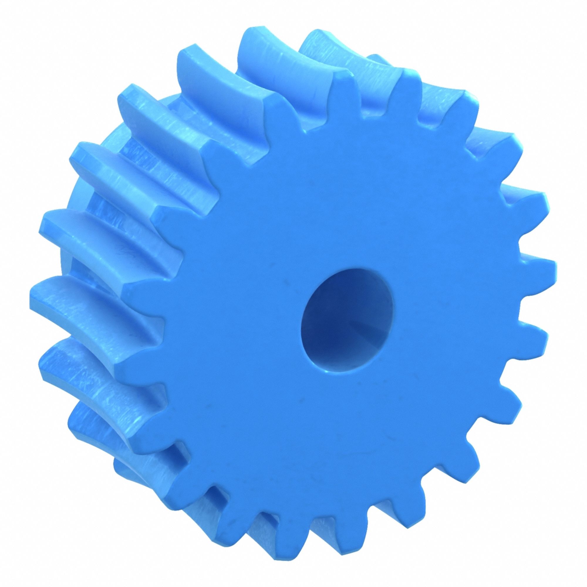 Worm Wheel: Reduction Ratio 20, Module m 2.5, Right Hand, 14.5° Pressure Angle, Nylon