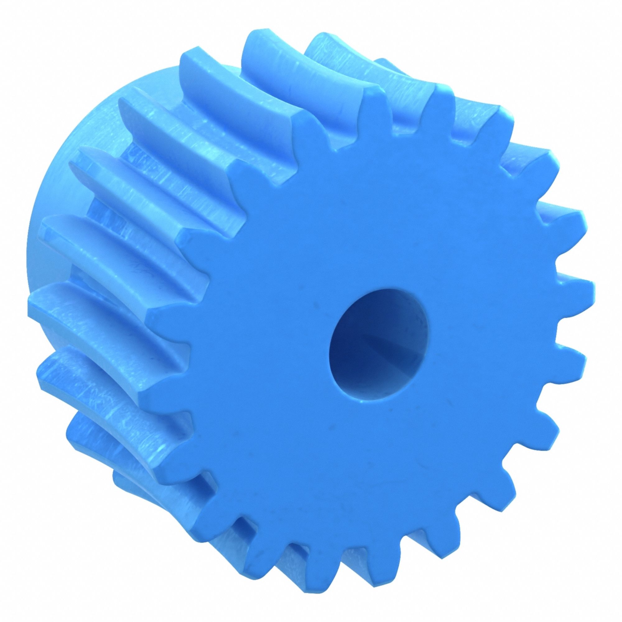 Worm Wheel: Reduction Ratio 20, Module m 2, Right Hand, 14.5° Pressure Angle, Nylon